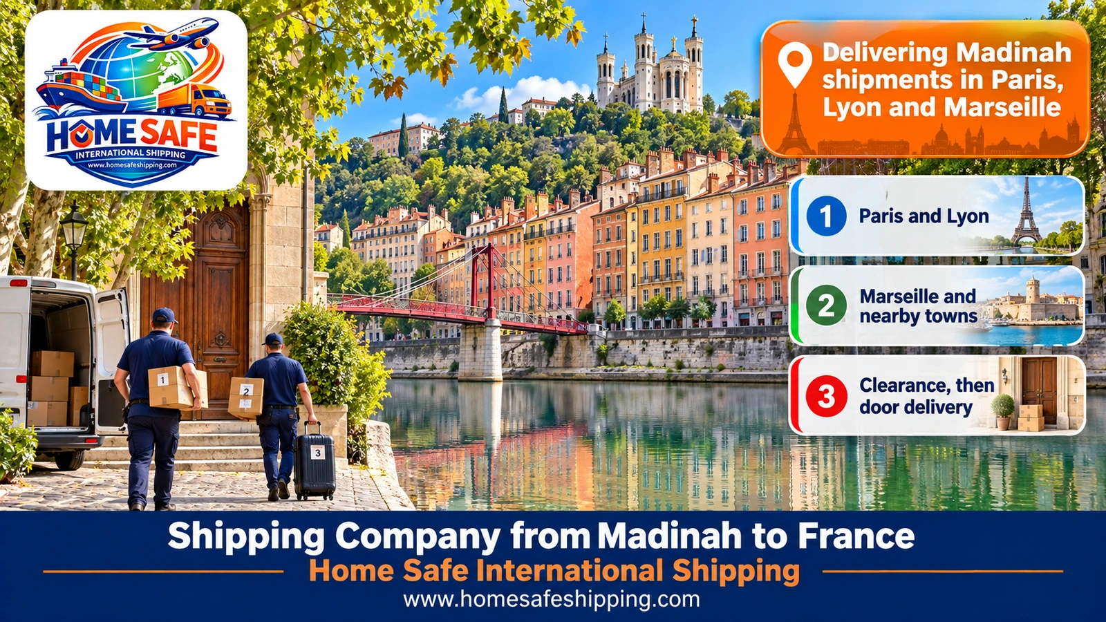 Delivering Madinah shipments in Paris, Lyon and Marseille