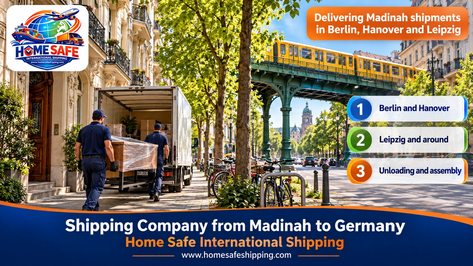 Delivering Madinah shipments in Berlin, Hanover and Leipzig