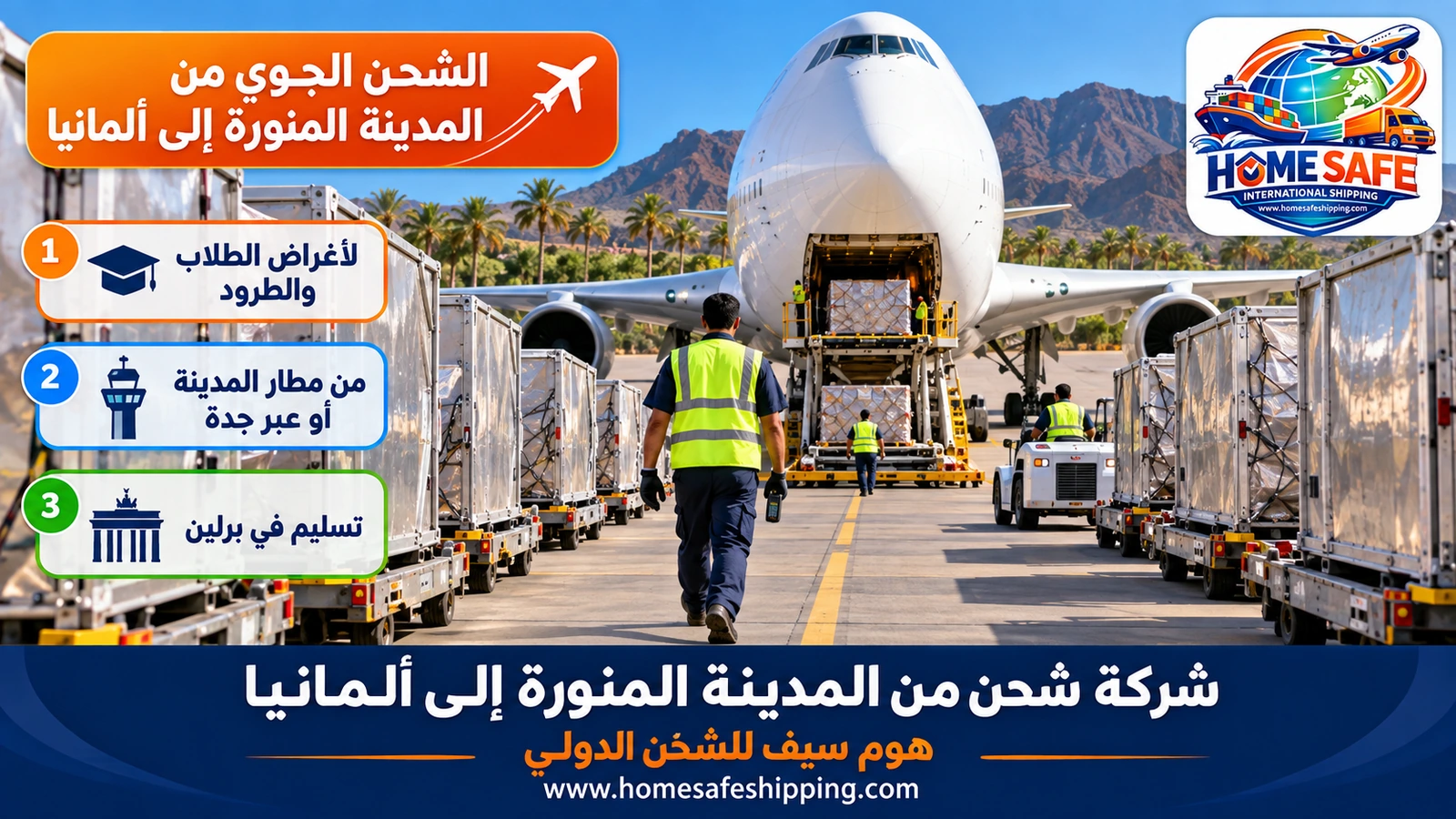 الشحن الجوي من المدينة المنورة إلى ألمانيا
