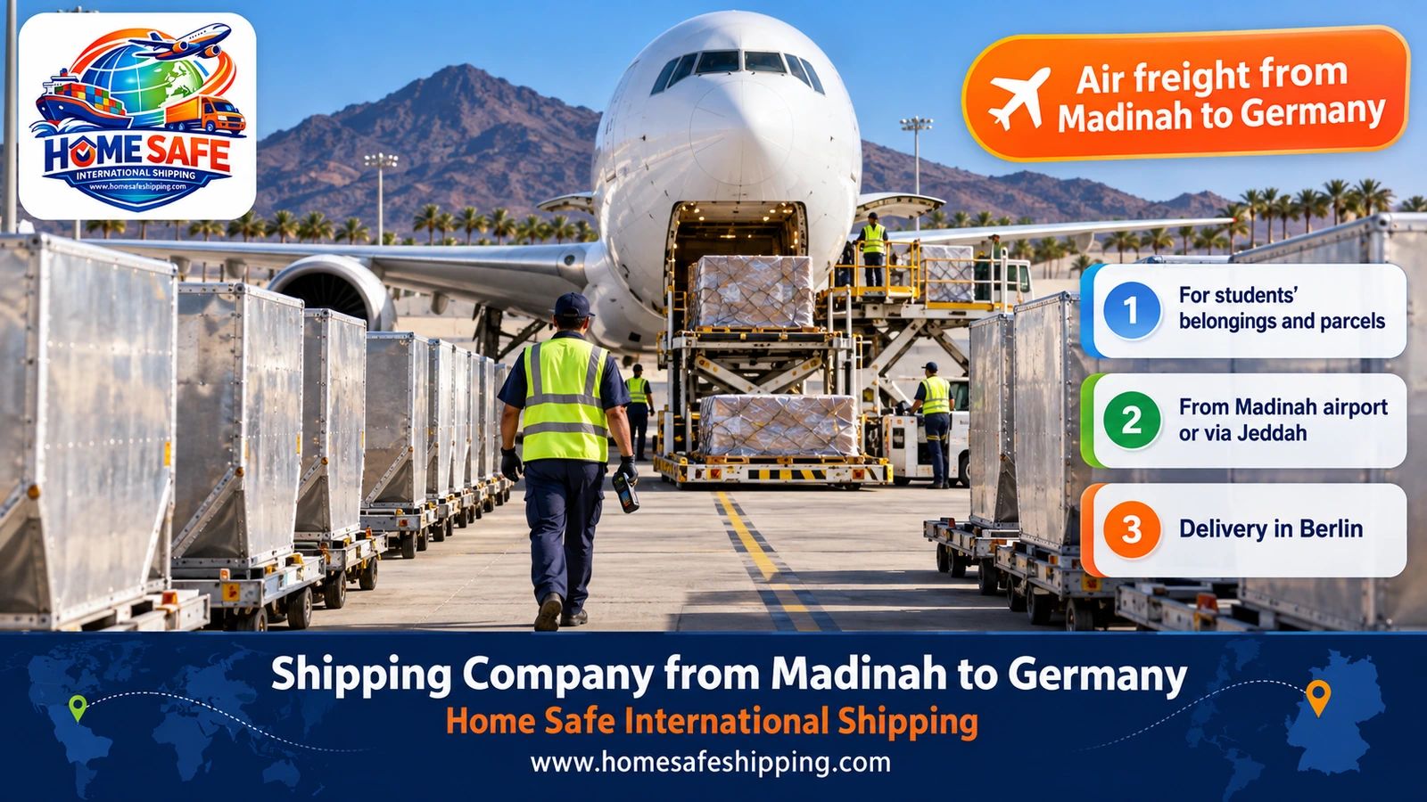 Air freight from Madinah to Germany