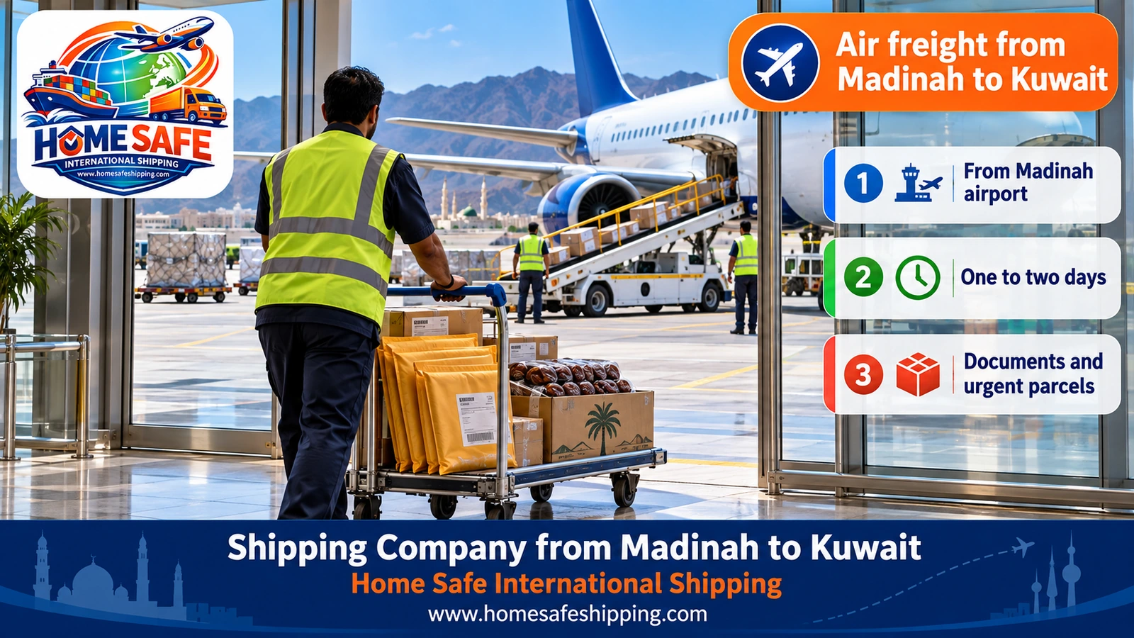 Air freight from Madinah to Kuwait