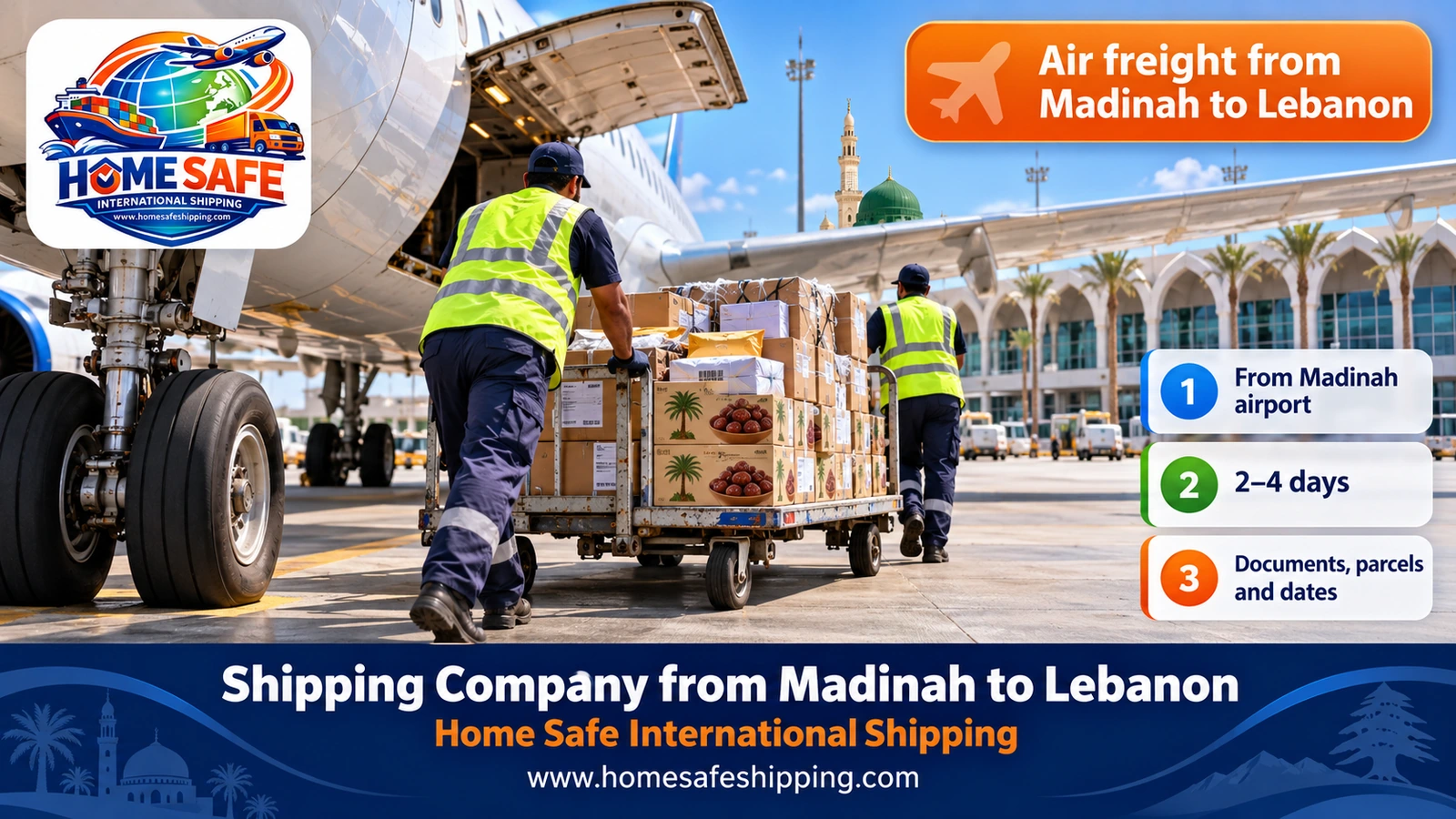 Air freight from Madinah to Lebanon