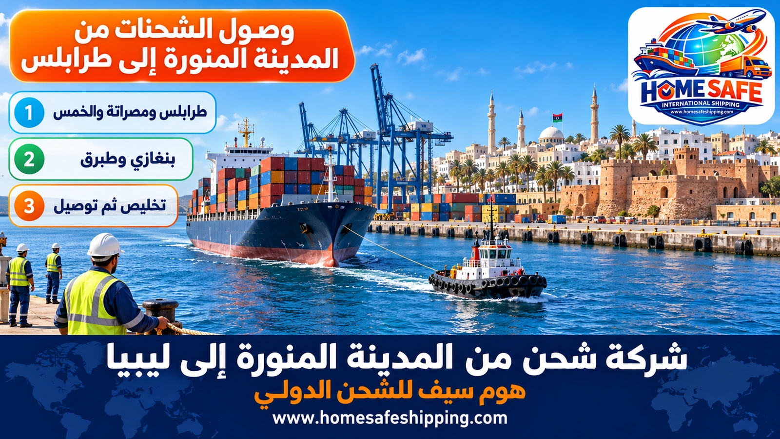 وصول الشحنات من المدينة المنورة إلى طرابلس