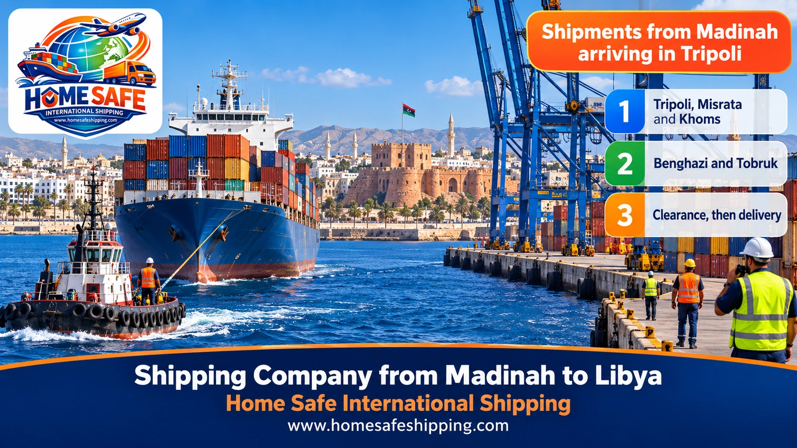 Shipments from Madinah arriving in Tripoli