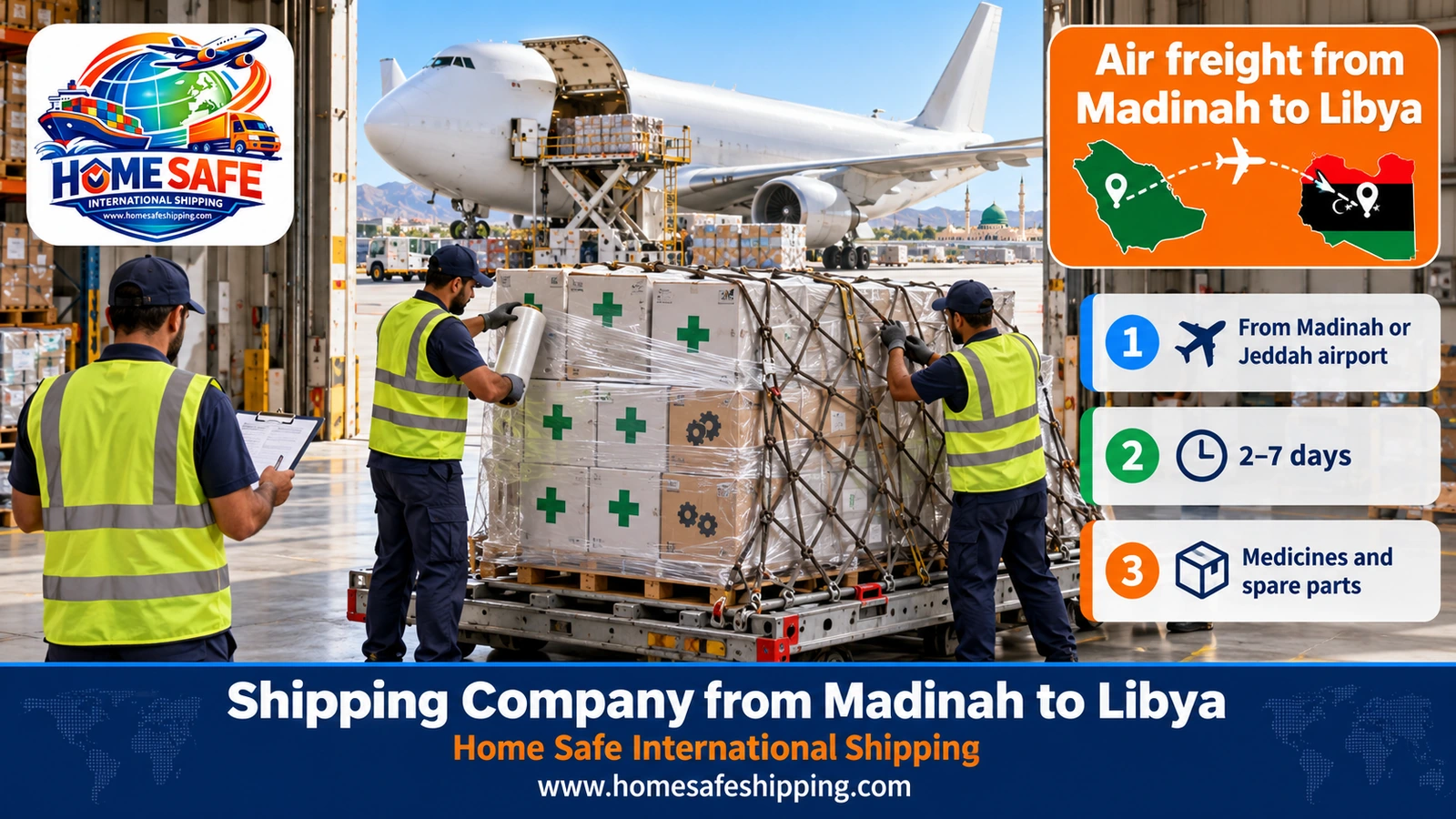 Air freight from Madinah to Libya