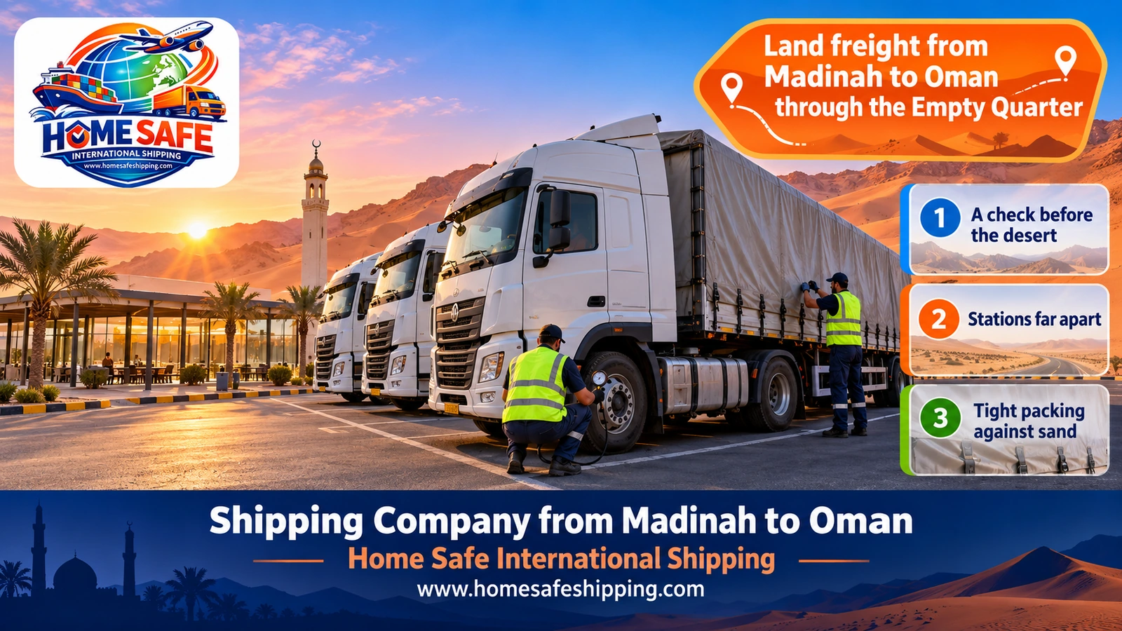 Land freight from Madinah to Oman through the Empty Quarter