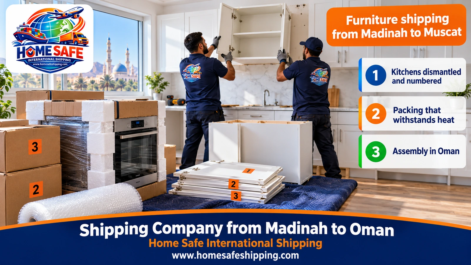 Furniture shipping from Madinah to Muscat