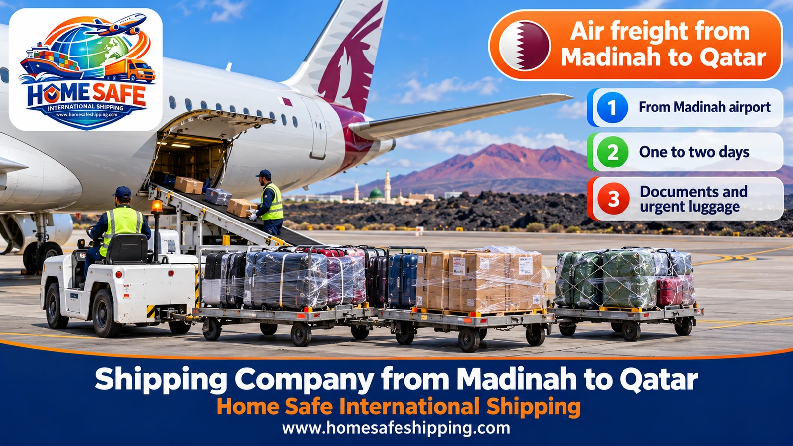 Air freight from Madinah to Qatar