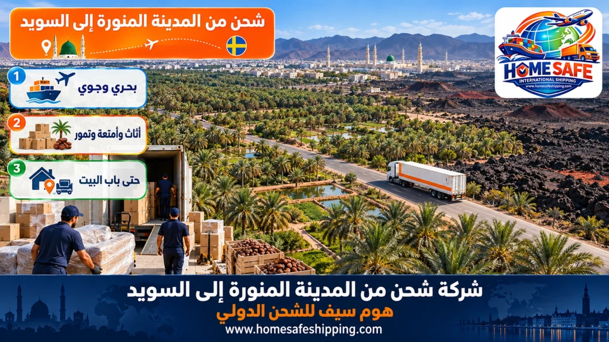 شركة شحن من المدينة المنورة إلى السويد
