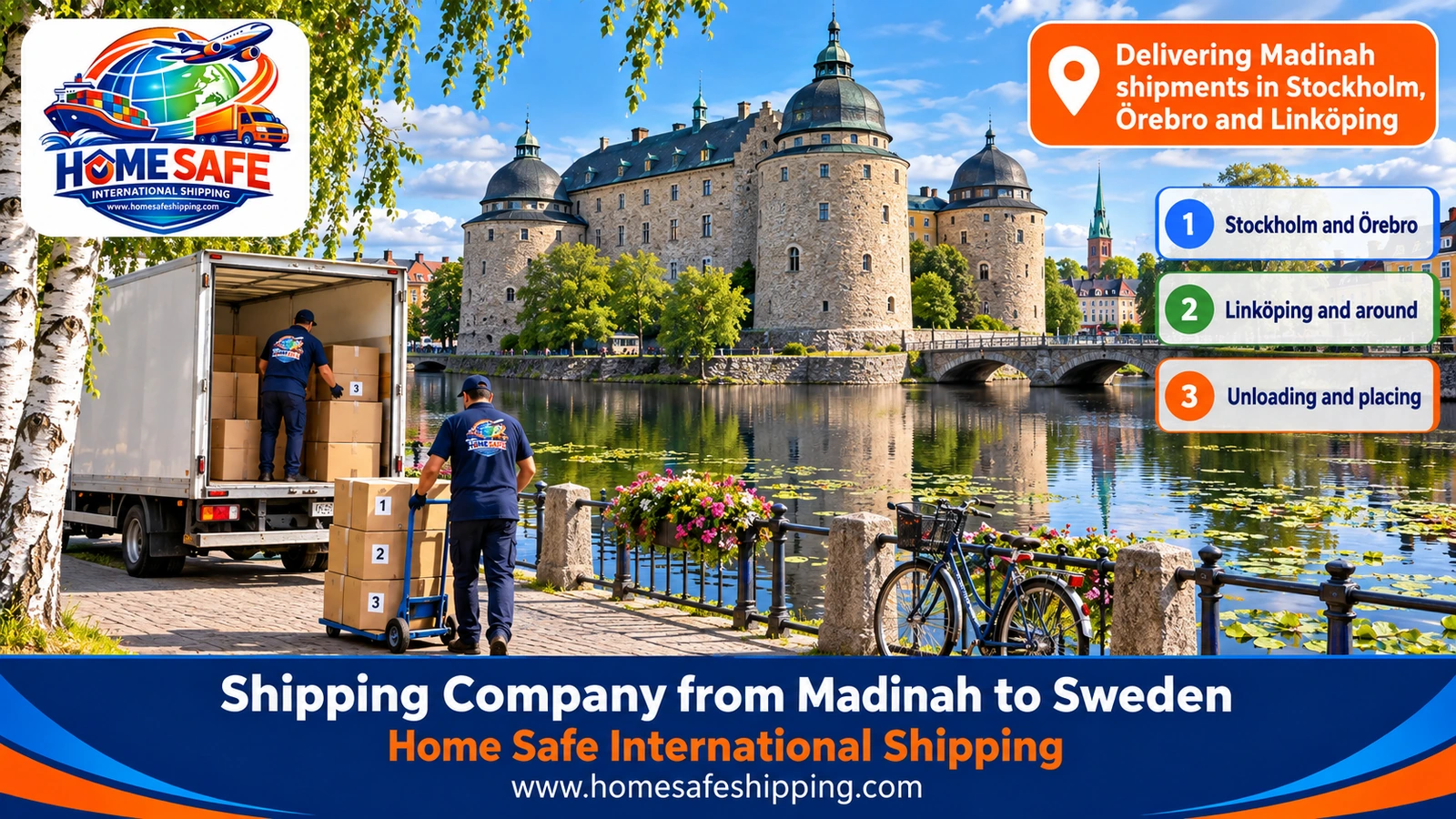 Delivering Madinah shipments in Stockholm, Örebro and Linköping