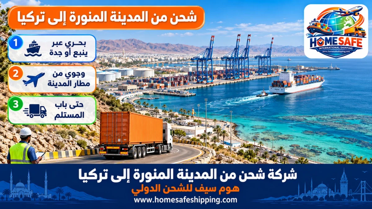 شركة شحن من المدينة المنورة إلى تركيا