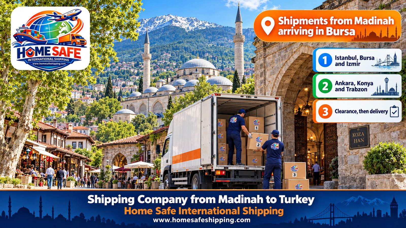 Shipments from Madinah arriving in Bursa
