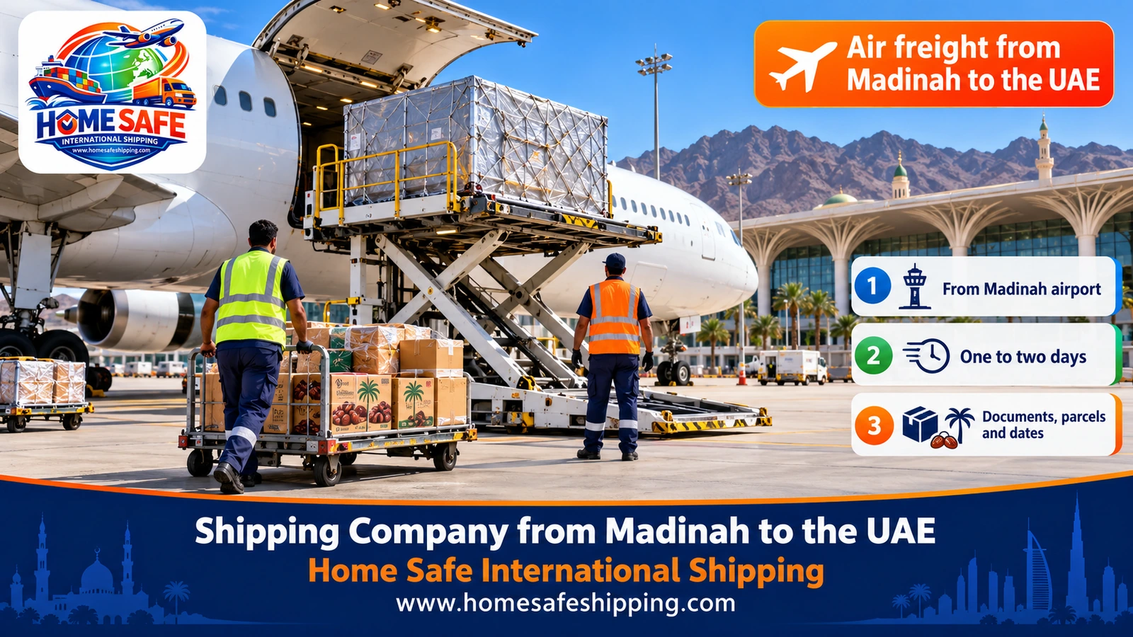 Air freight from Madinah to the UAE