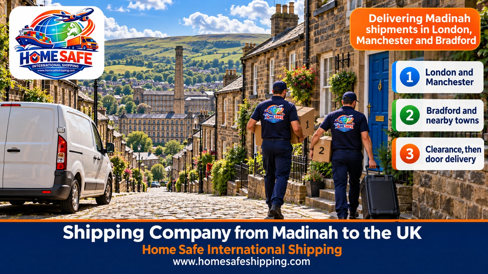 Delivering Madinah shipments in London, Manchester and Bradford