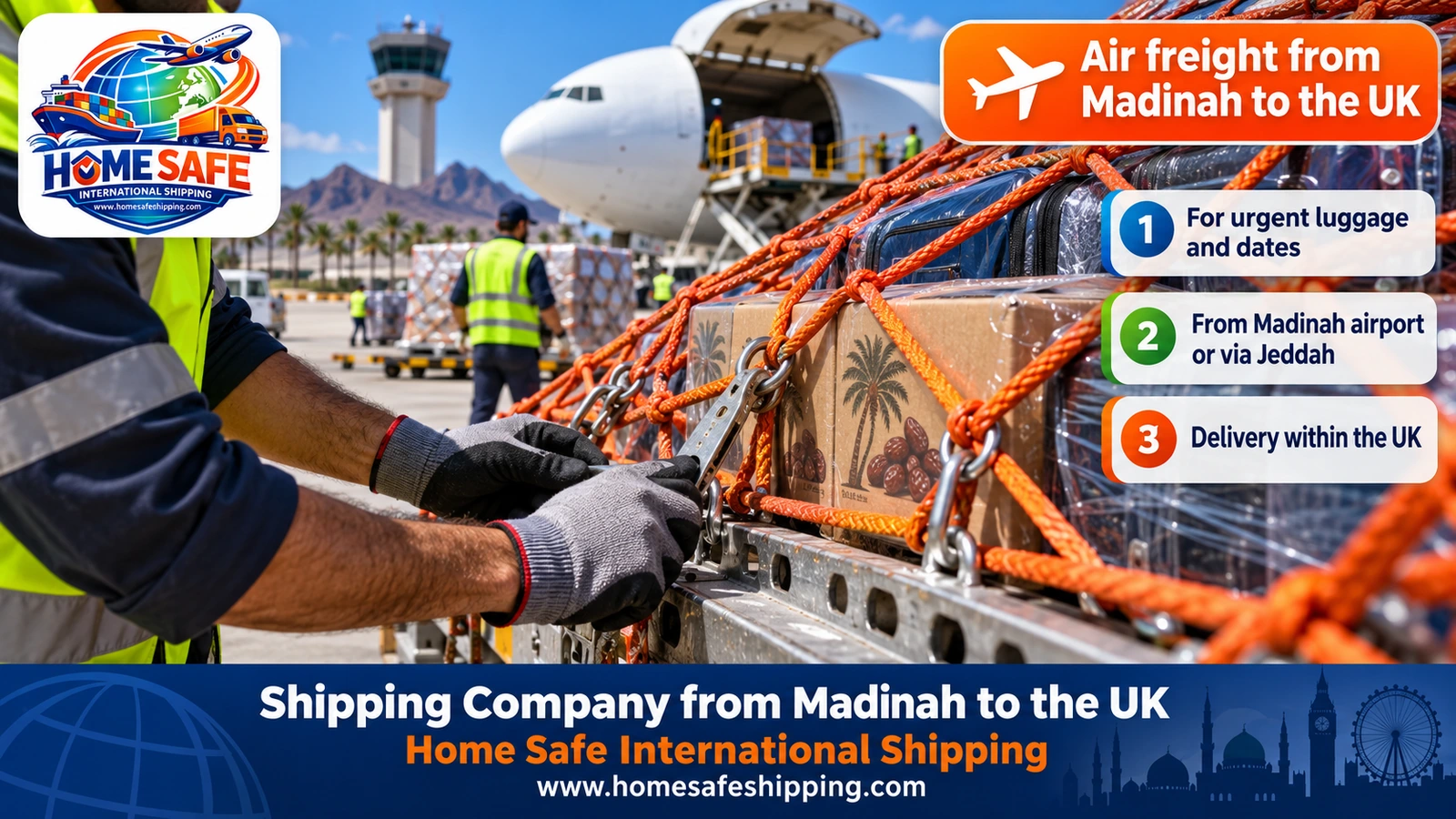 Air freight from Madinah to the UK