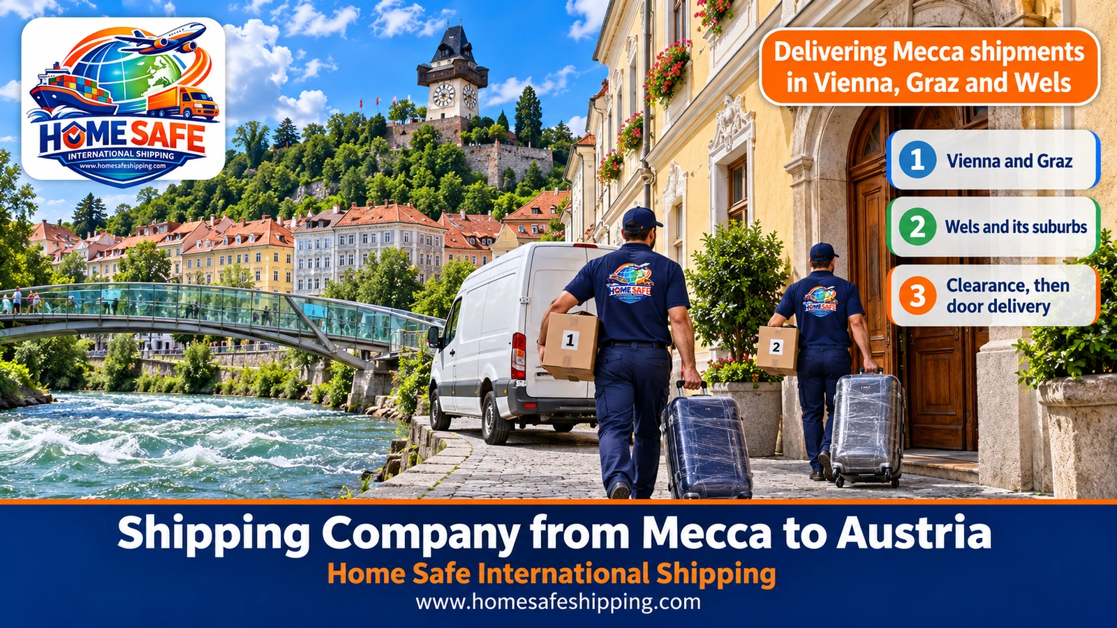 Delivering Mecca shipments in Vienna, Graz and Wels