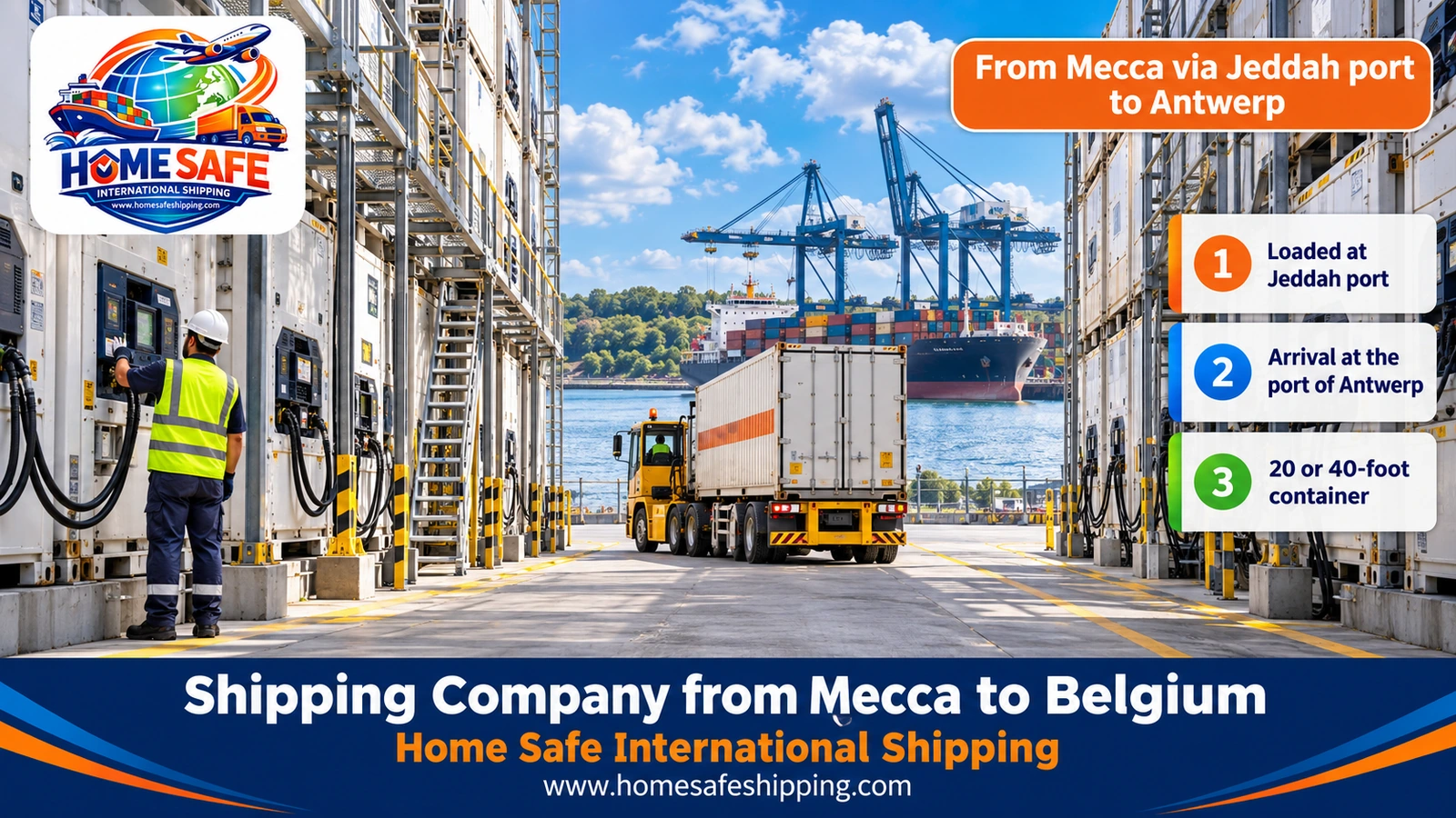 From Mecca via Jeddah port to Antwerp