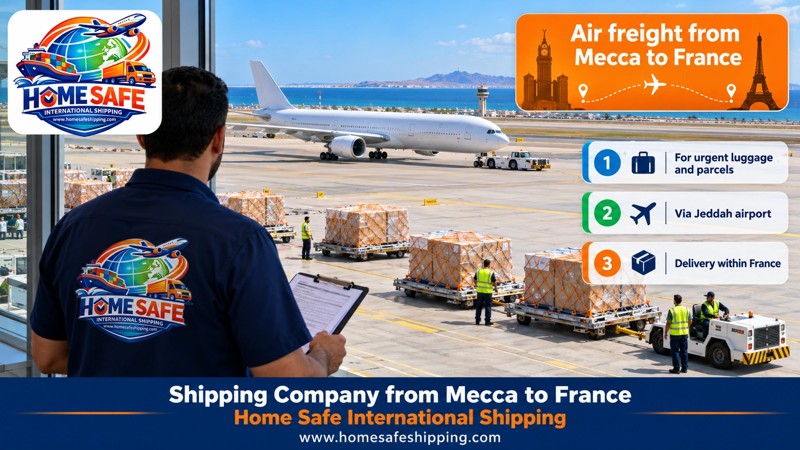 Air freight from Mecca to France