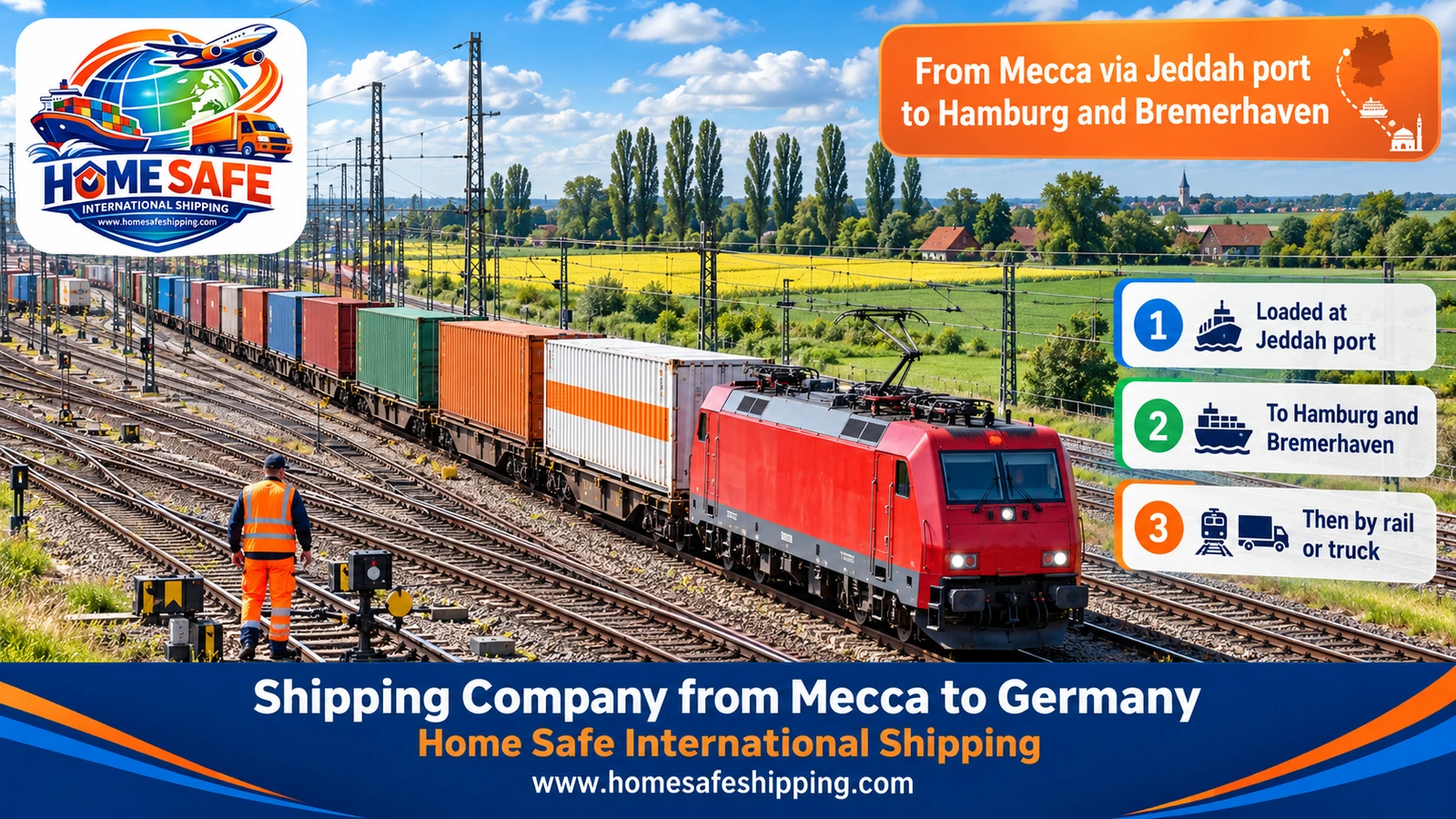 From Mecca via Jeddah port to Hamburg and Bremerhaven