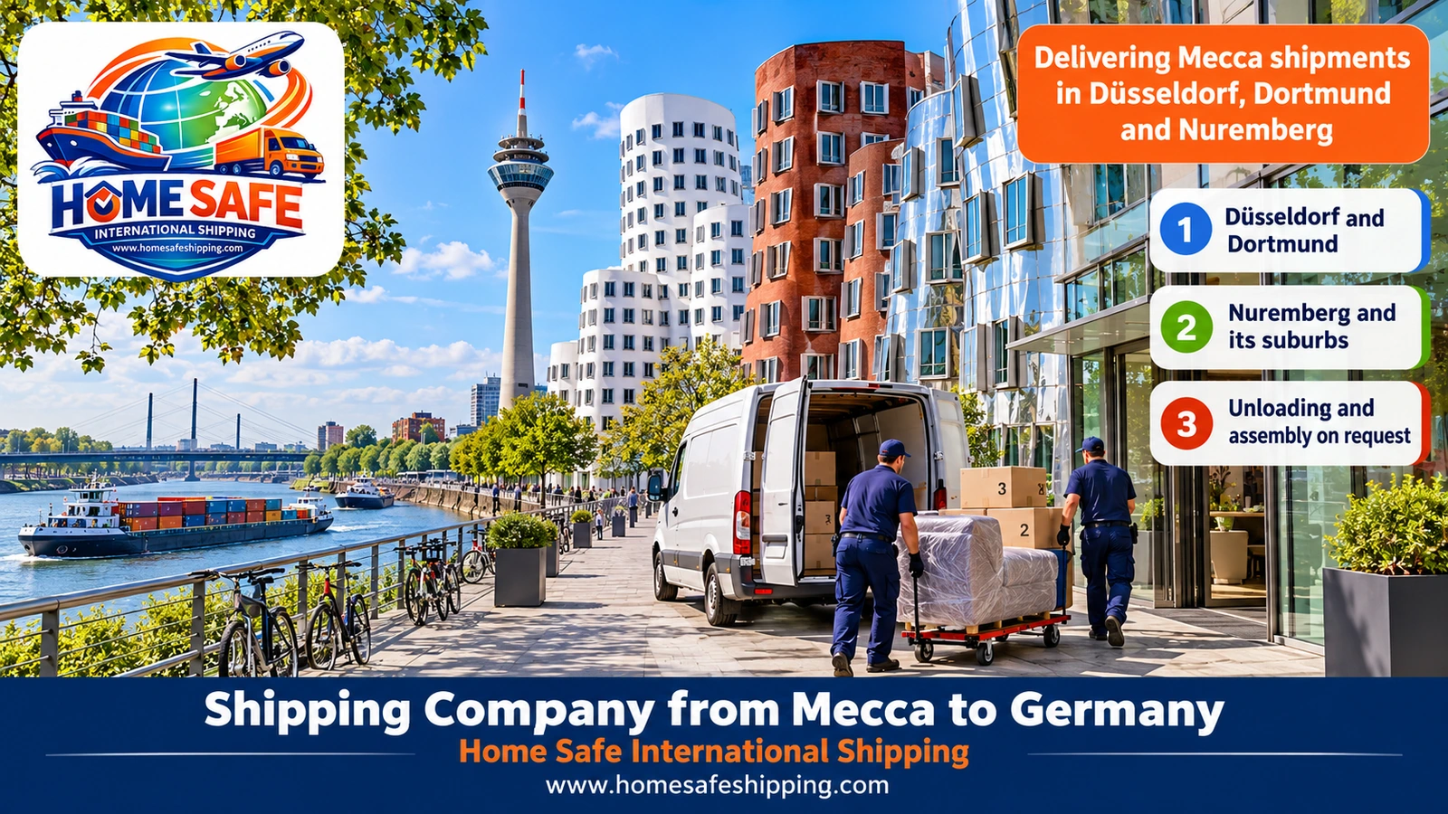 Delivering Mecca shipments in Düsseldorf, Dortmund and Nuremberg