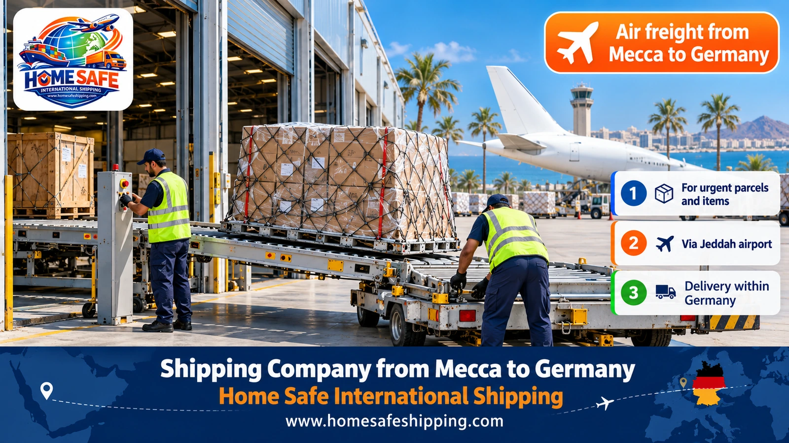 Air freight from Mecca to Germany