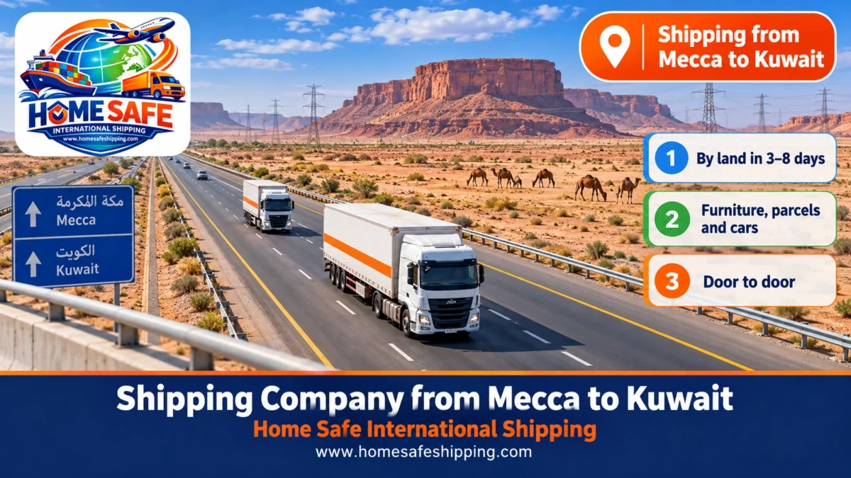 Shipping company from Mecca to Kuwait