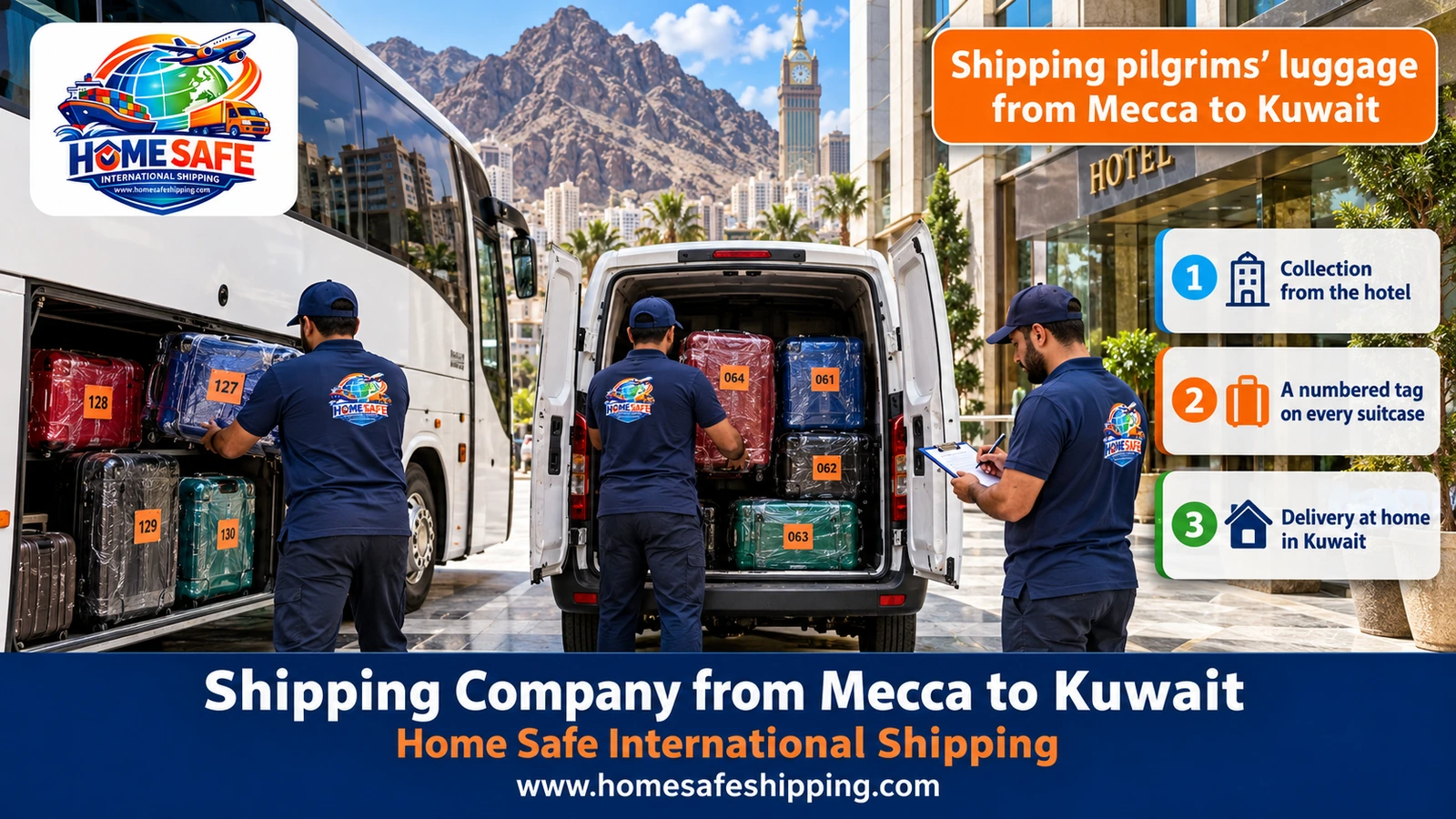Shipping pilgrims’ luggage from Mecca to Kuwait