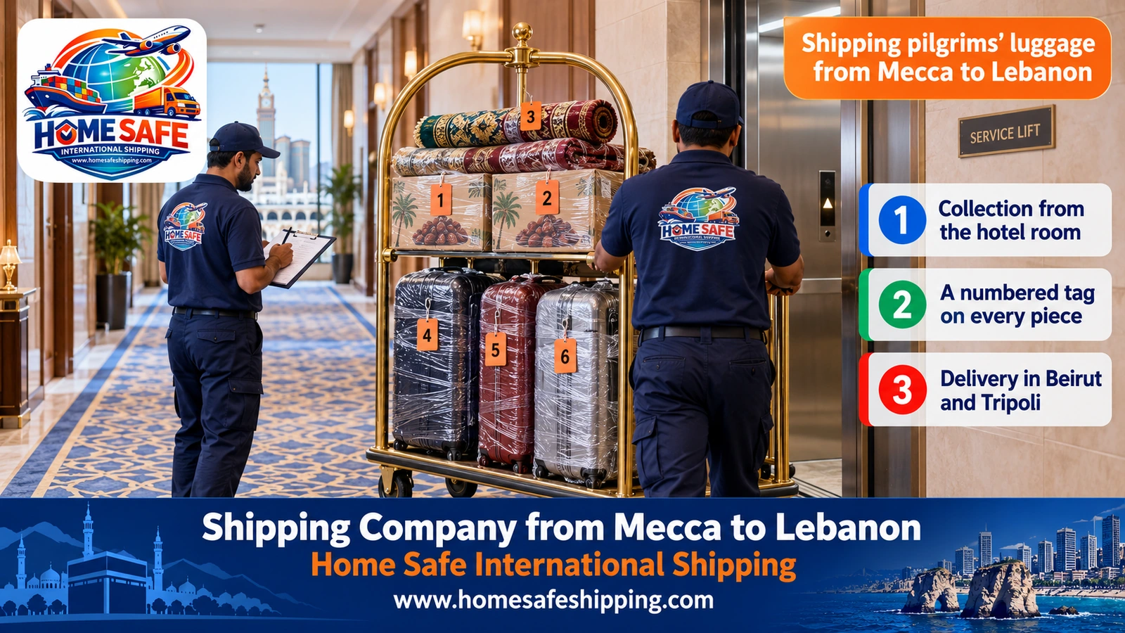 Shipping pilgrims’ luggage from Mecca to Lebanon