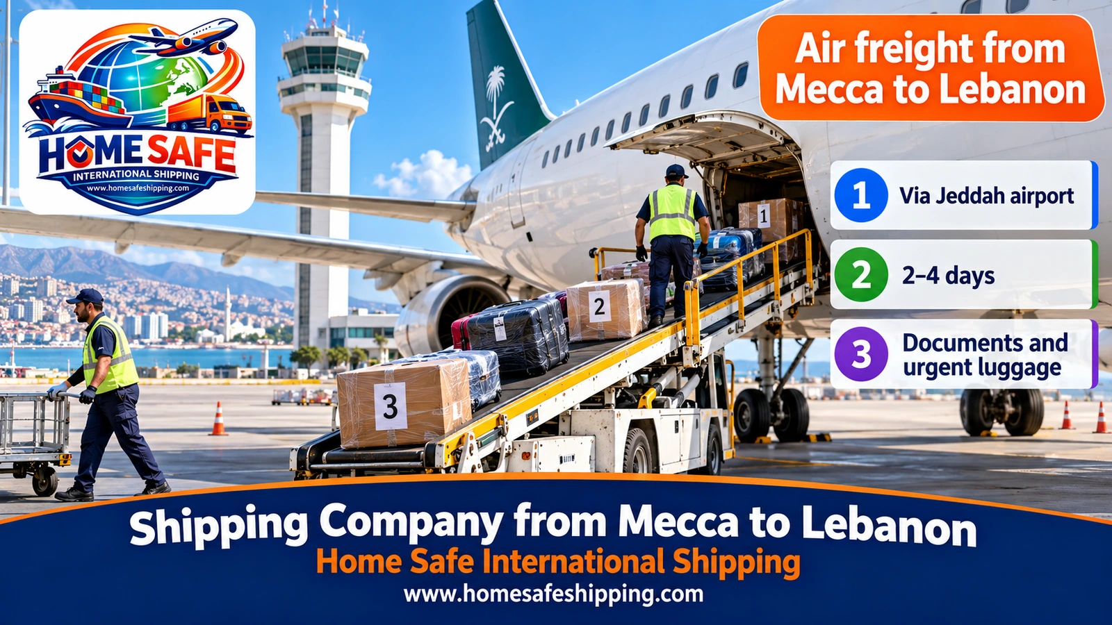Air freight from Mecca to Lebanon