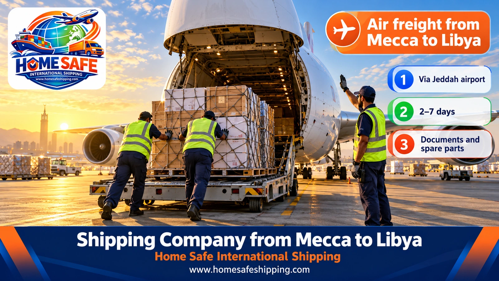 Air freight from Mecca to Libya