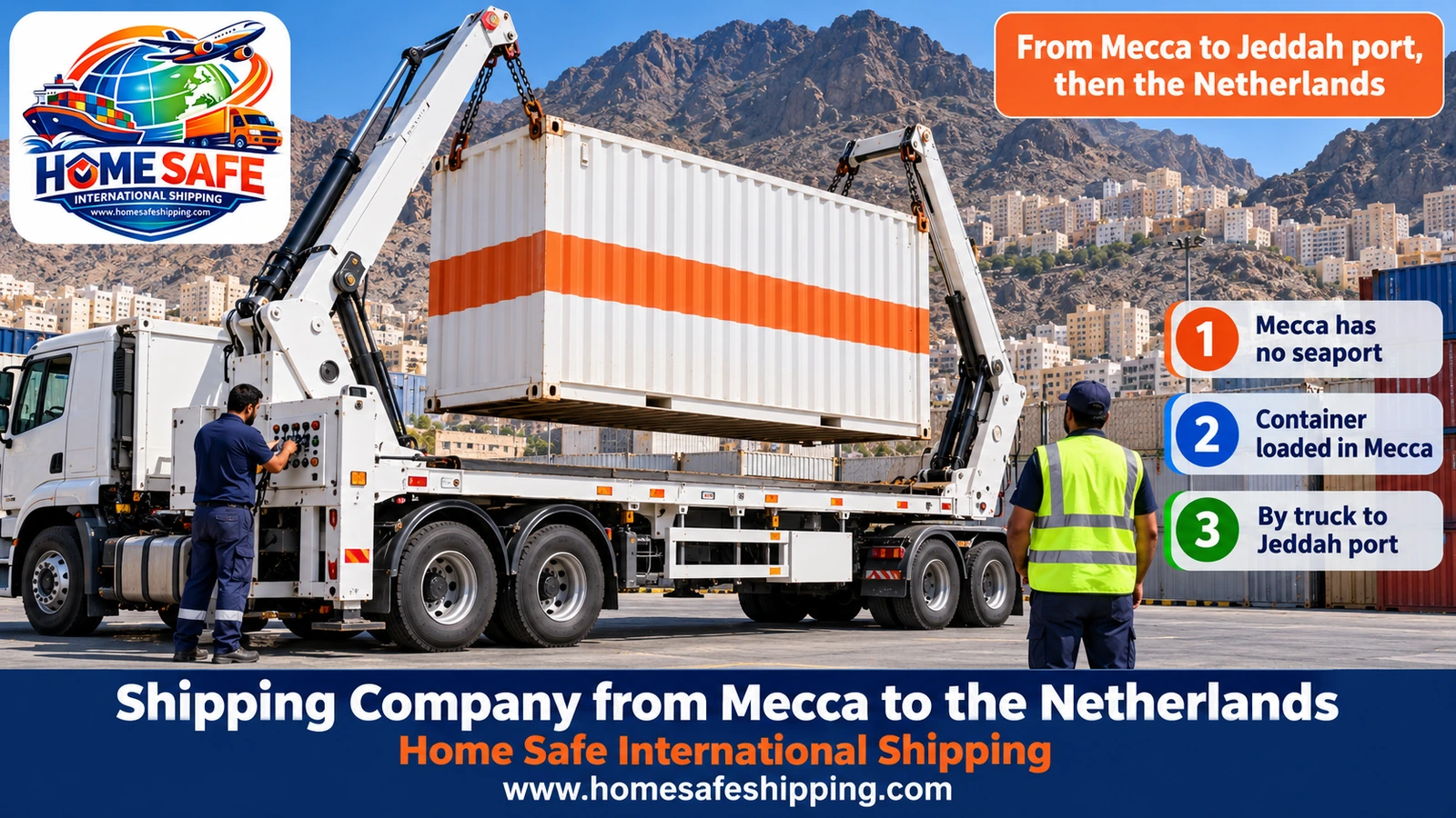 From Mecca to Jeddah port, then the Netherlands