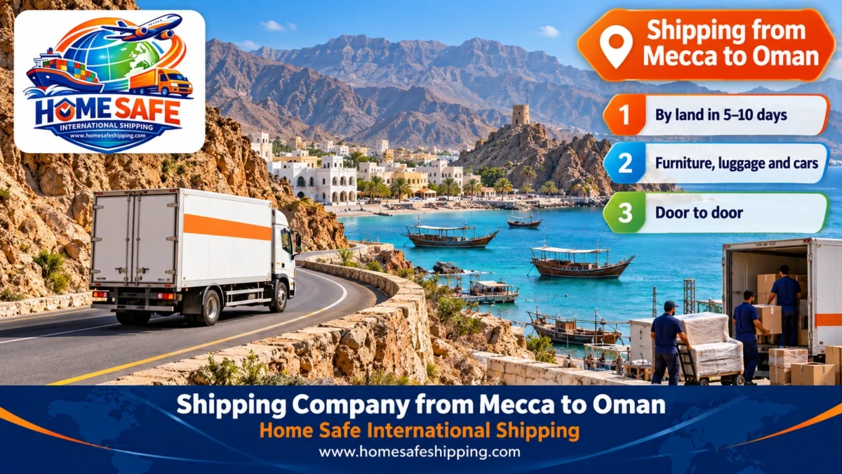 Shipping company from Mecca to Oman