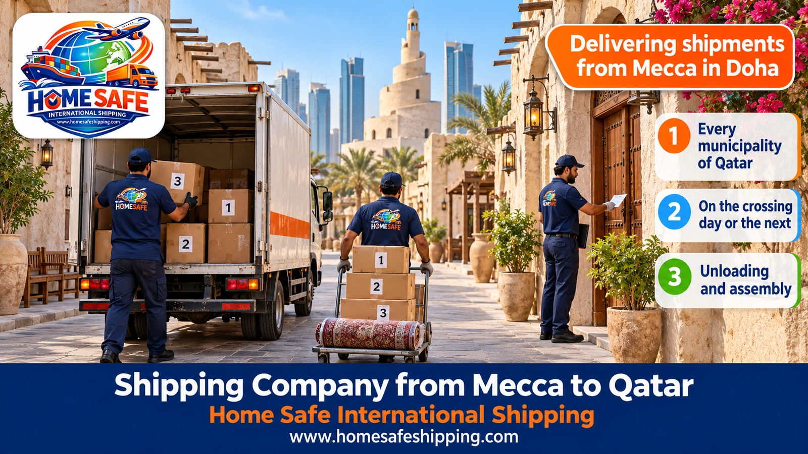 Delivering shipments from Mecca in Doha