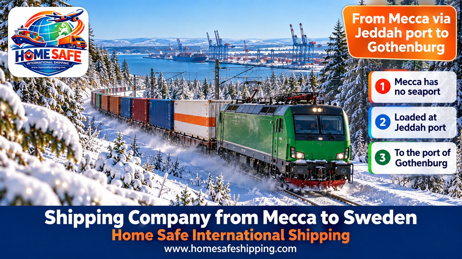 From Mecca via Jeddah port to Gothenburg