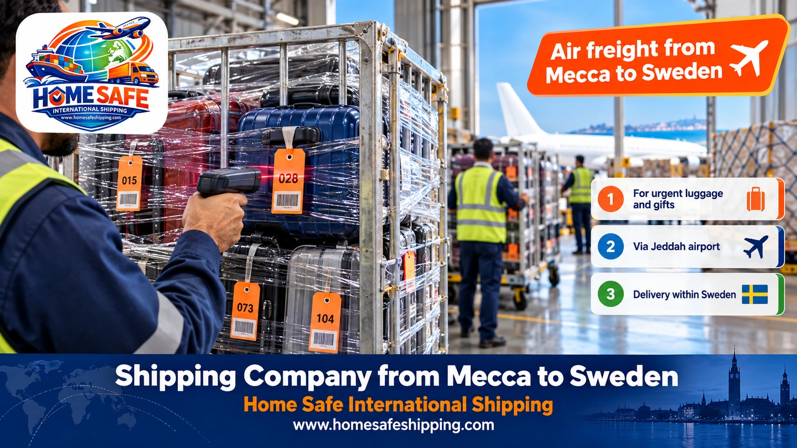 Air freight from Mecca to Sweden
