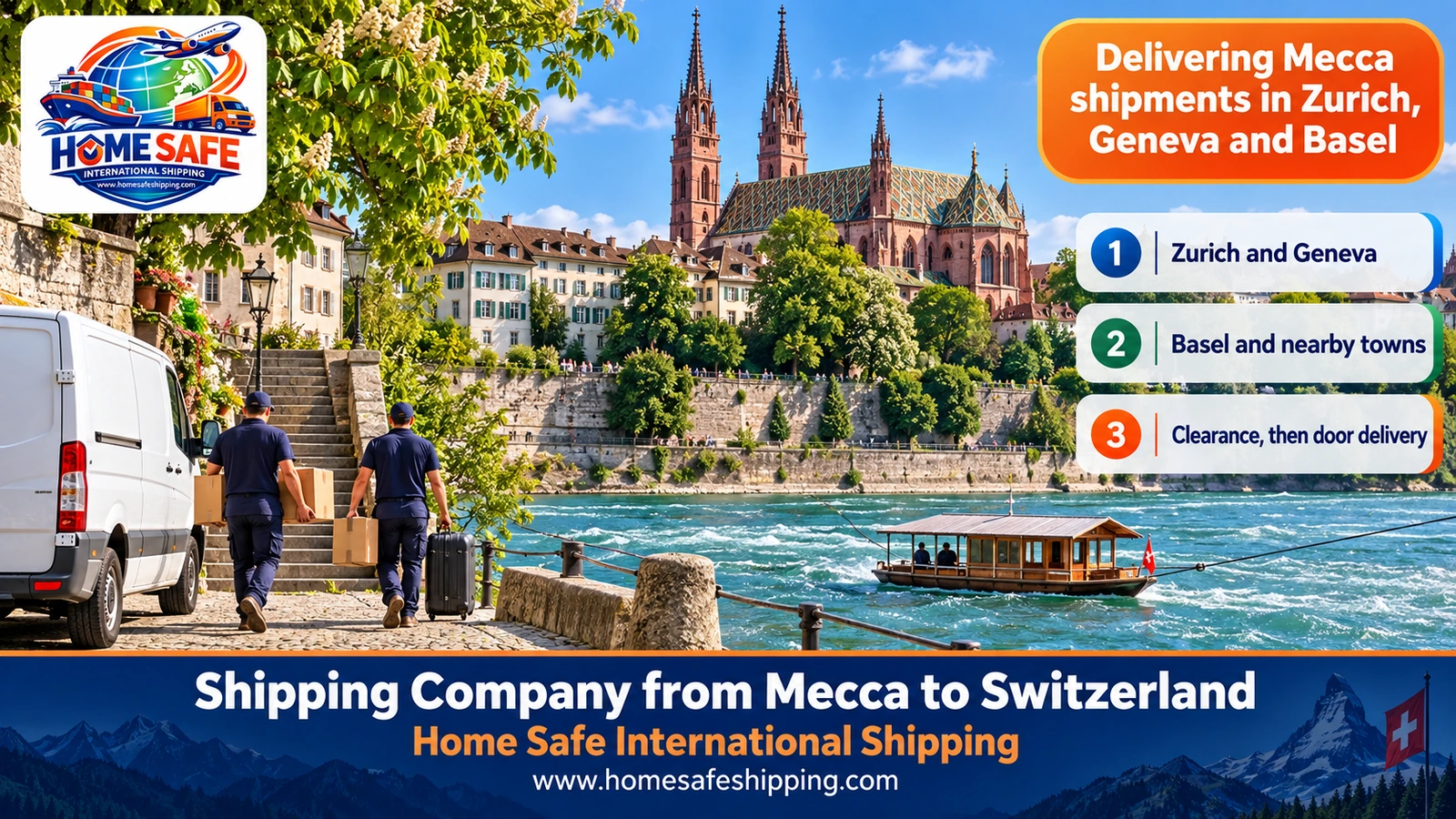 Delivering Mecca shipments in Zurich, Geneva and Basel