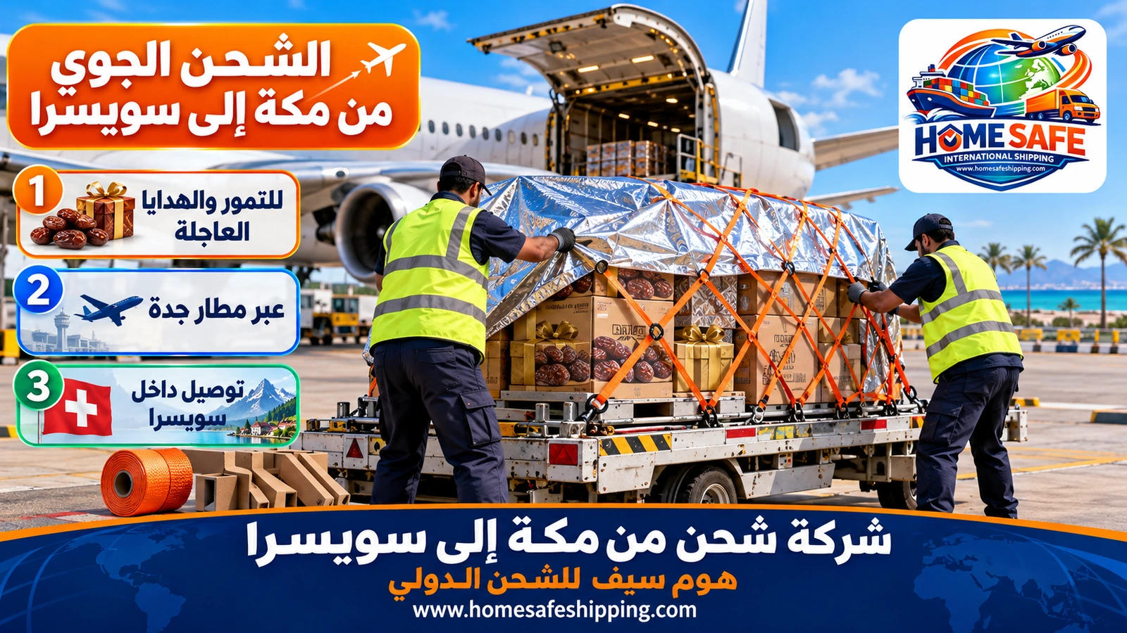 الشحن الجوي من مكة إلى سويسرا