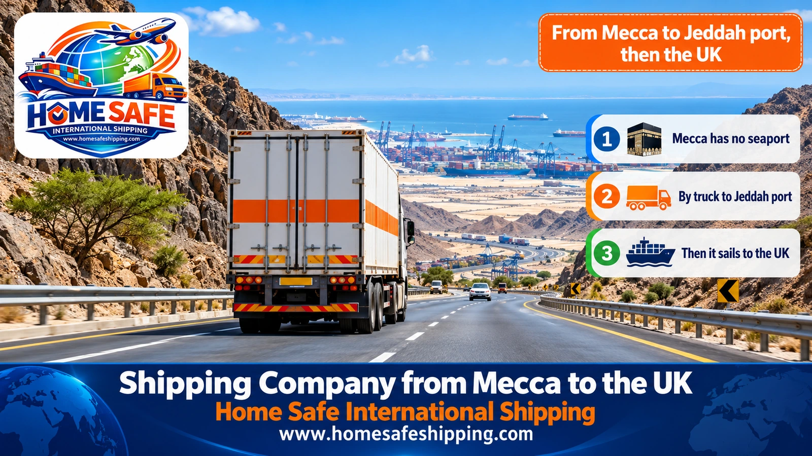 From Mecca to Jeddah port, then the UK