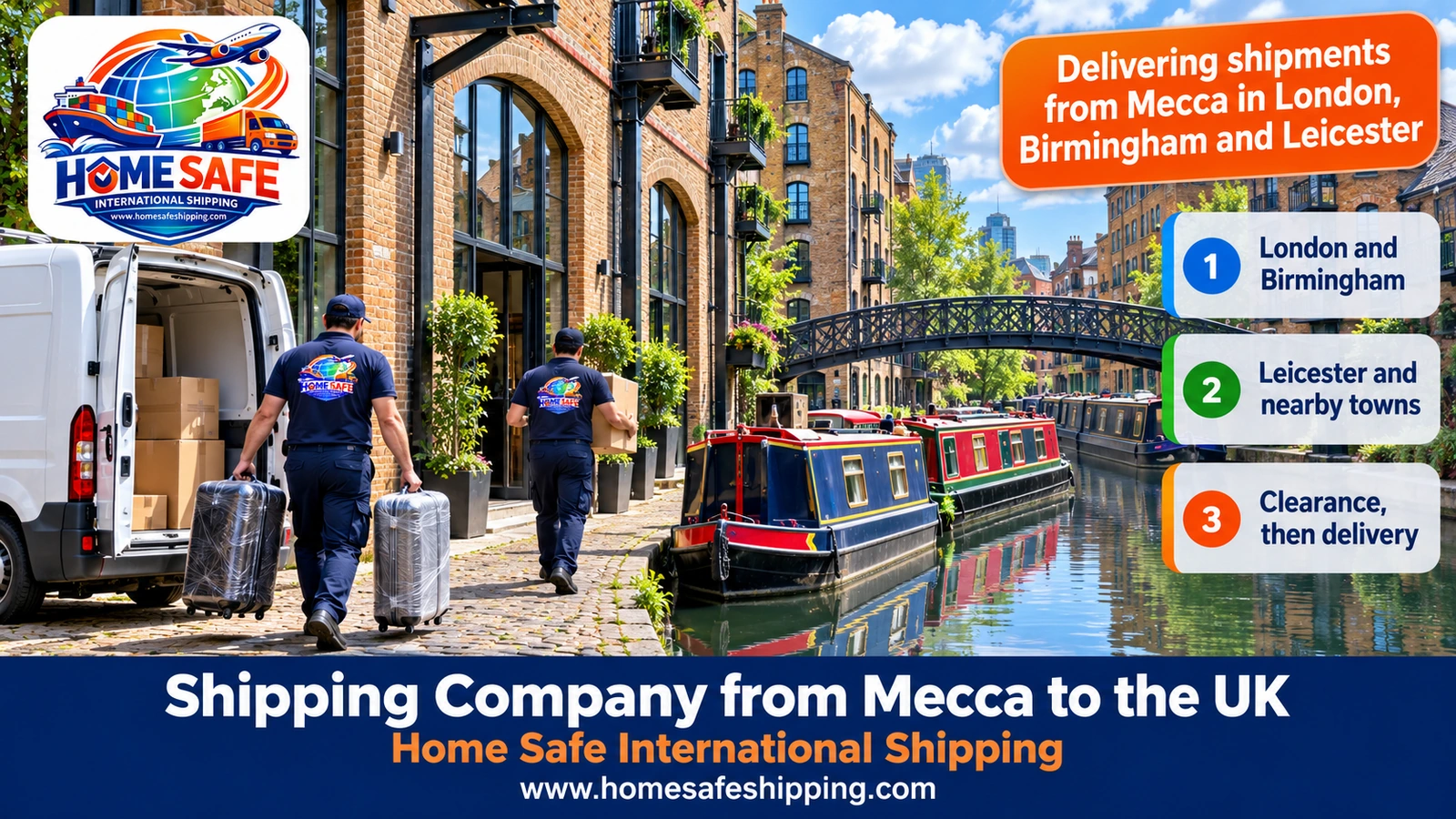 Delivering shipments from Mecca in London, Birmingham and Leicester