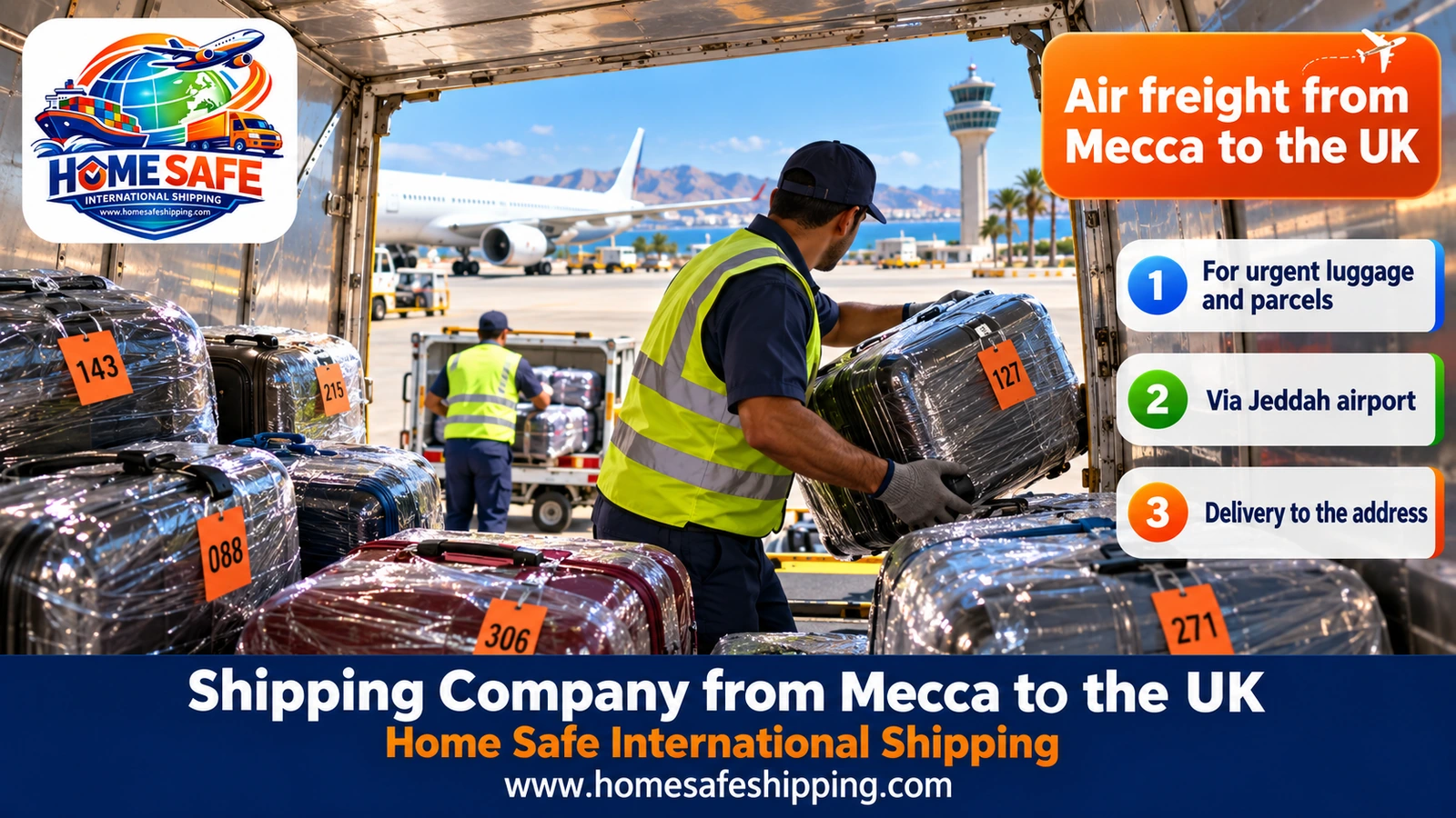 Air freight from Mecca to the UK