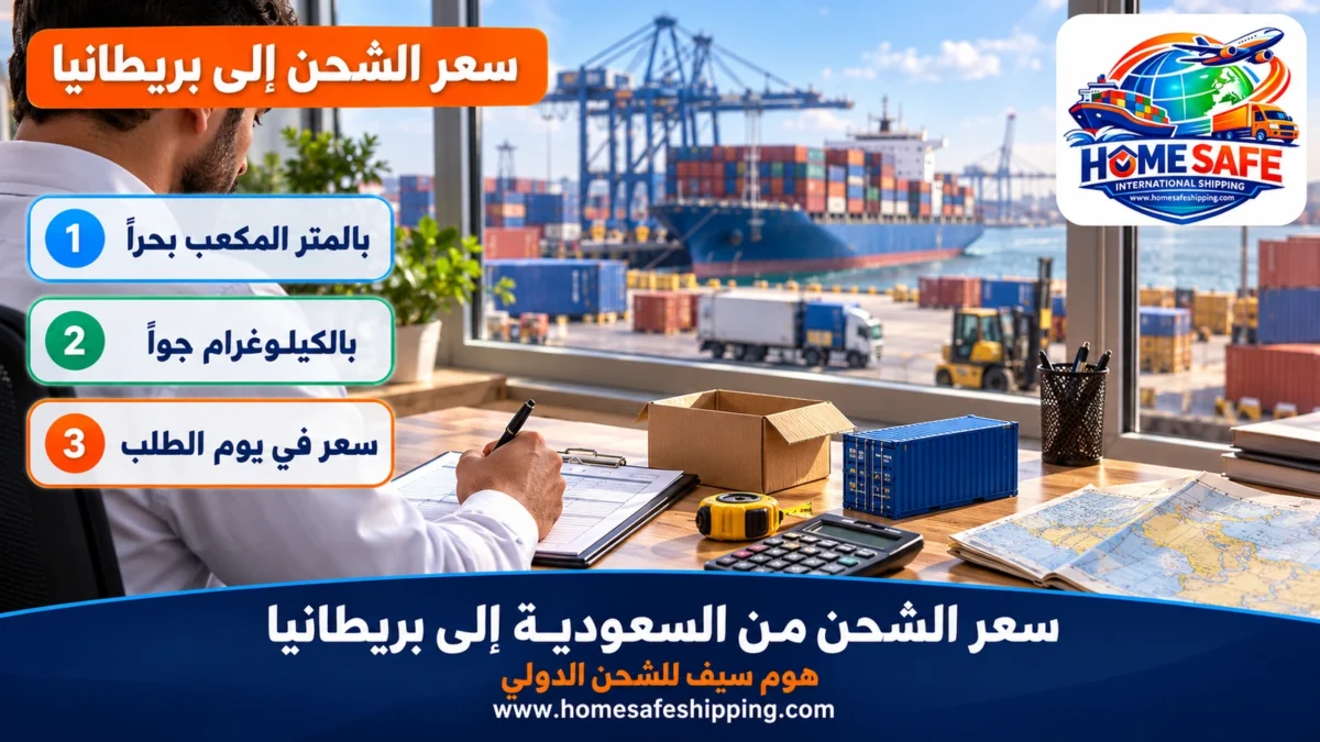 سعر الشحن من السعودية إلى بريطانيا