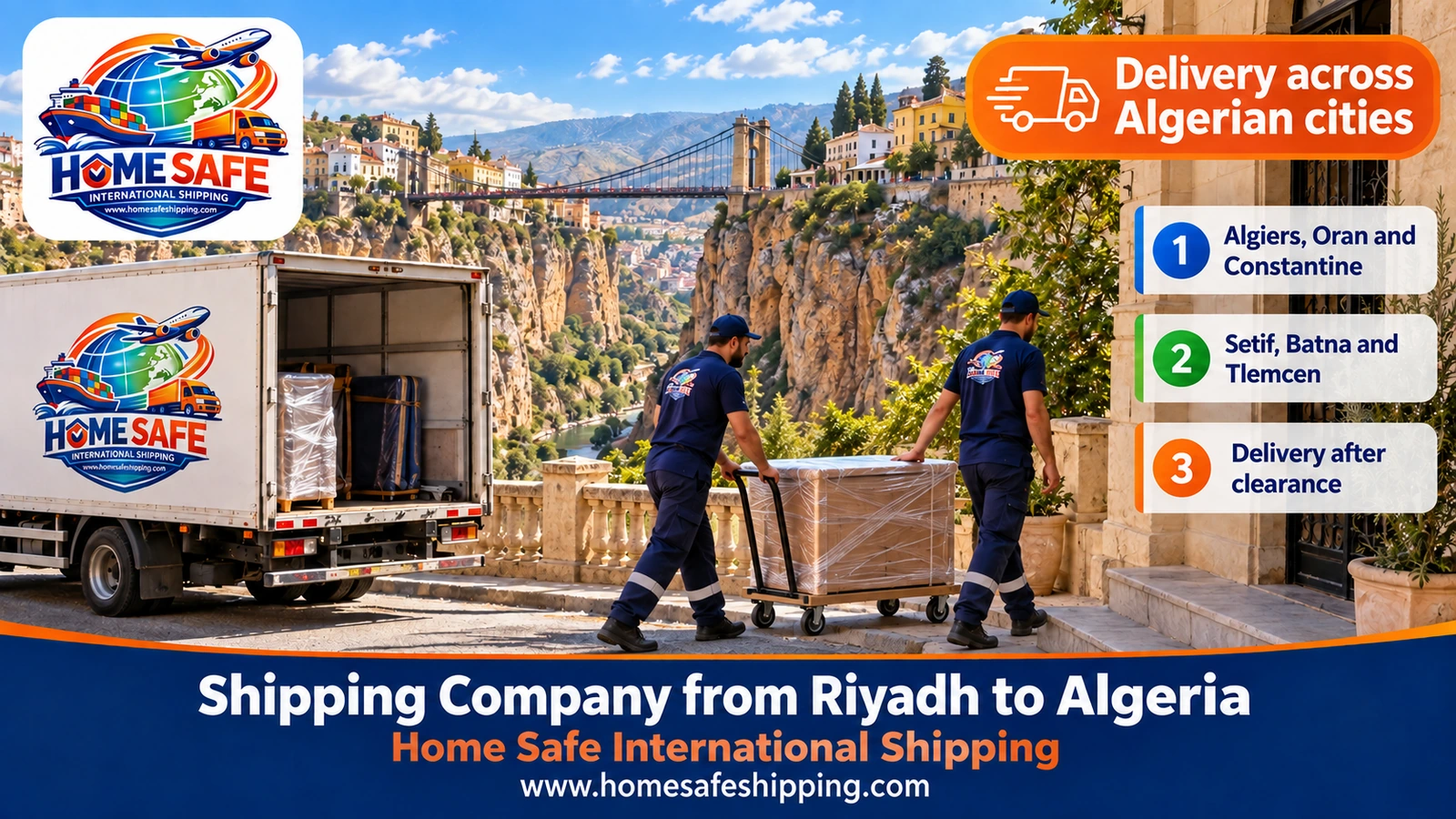 Delivery across Algerian cities