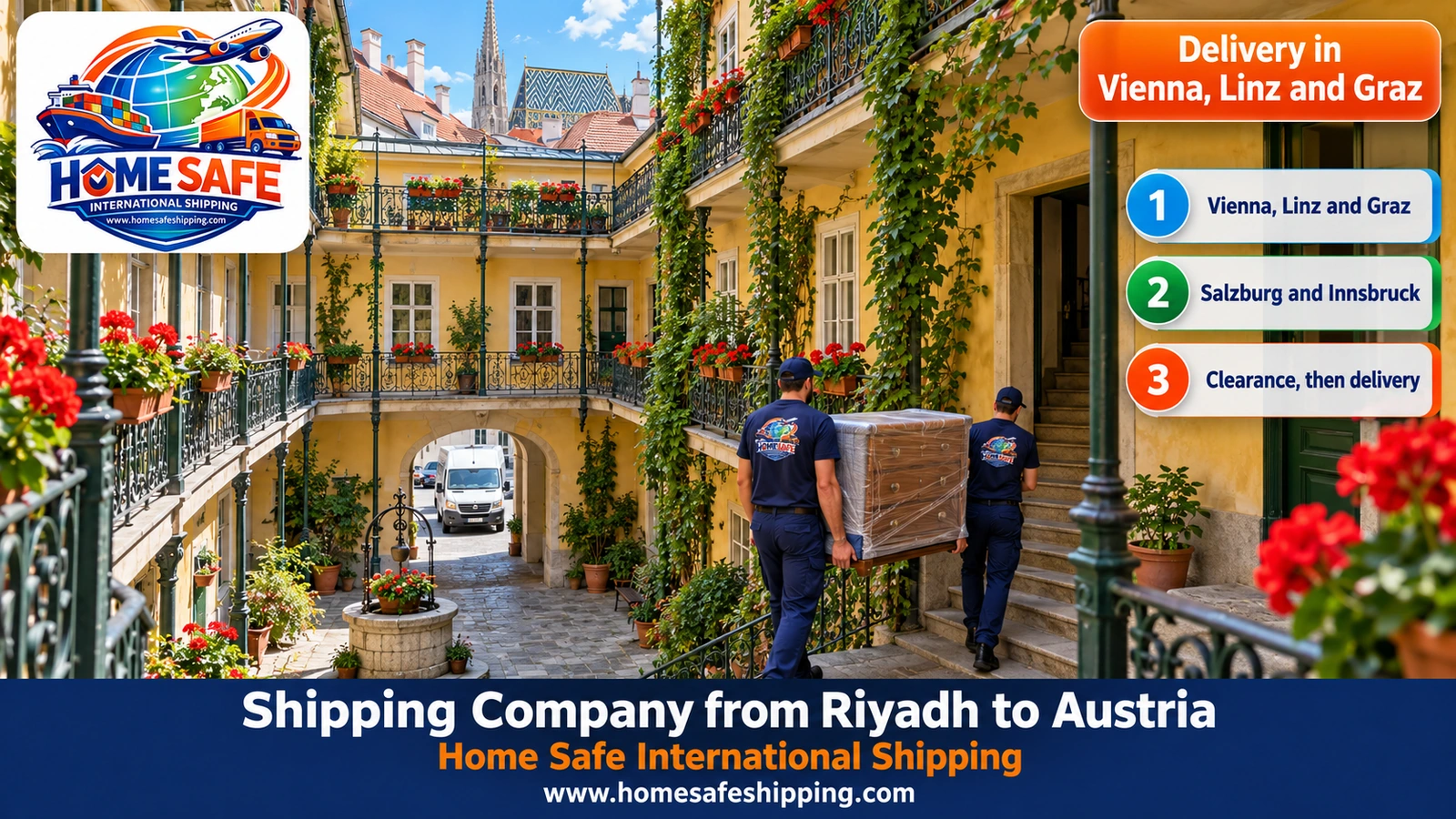 Delivery in Vienna, Linz and Graz