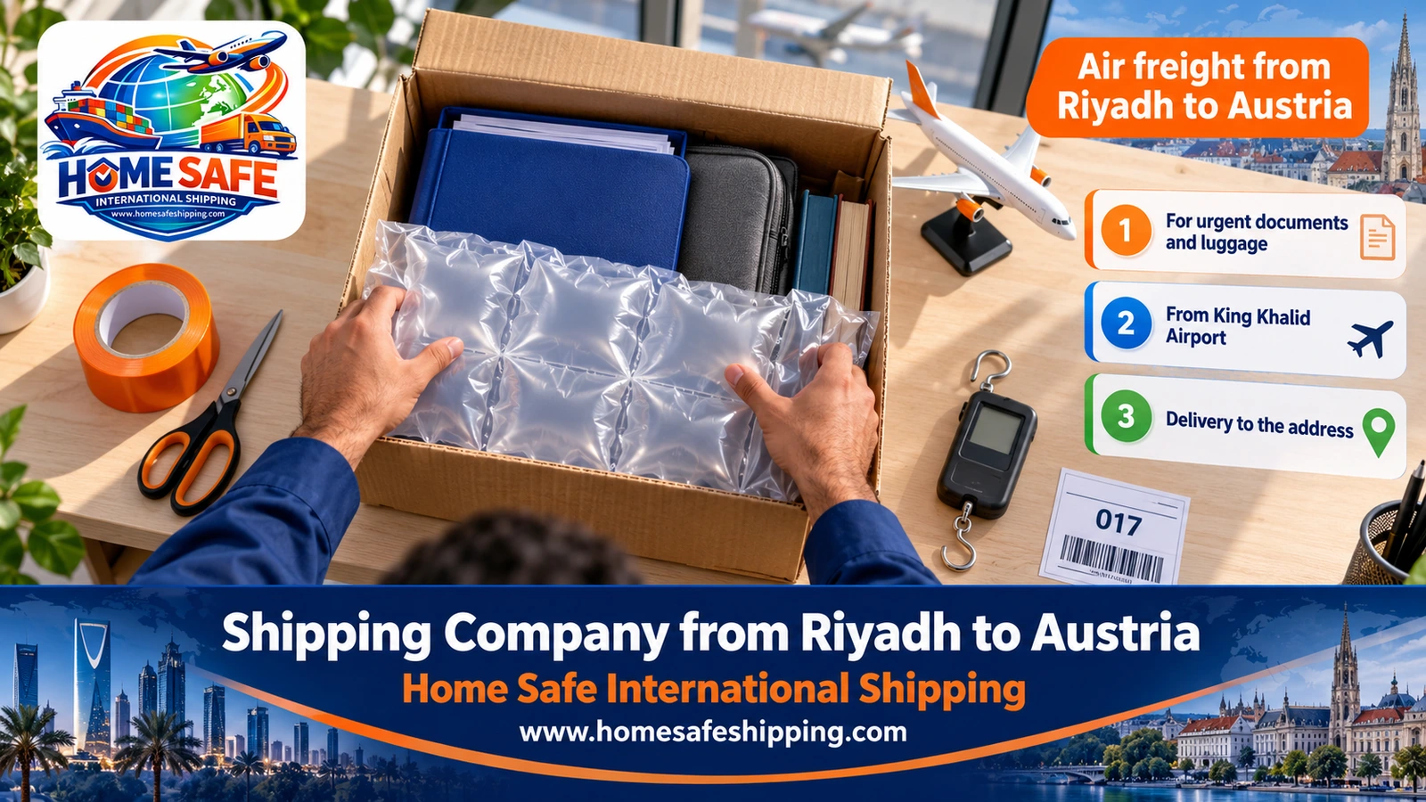 Air freight from Riyadh to Austria