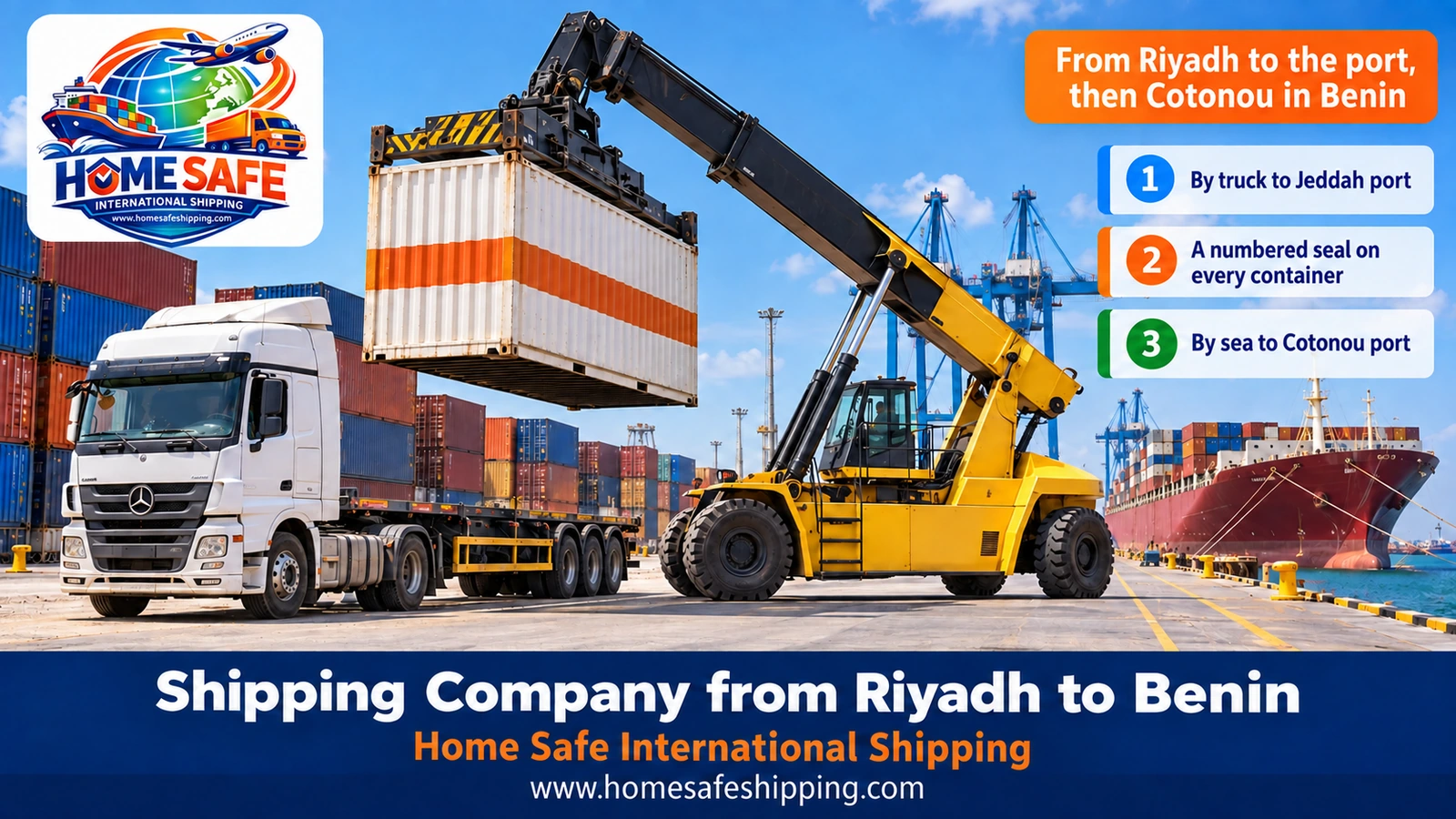 From Riyadh to the port, then Cotonou in Benin