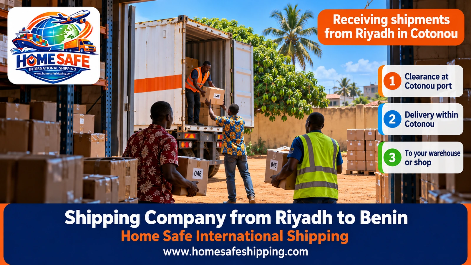 Receiving shipments from Riyadh in Cotonou