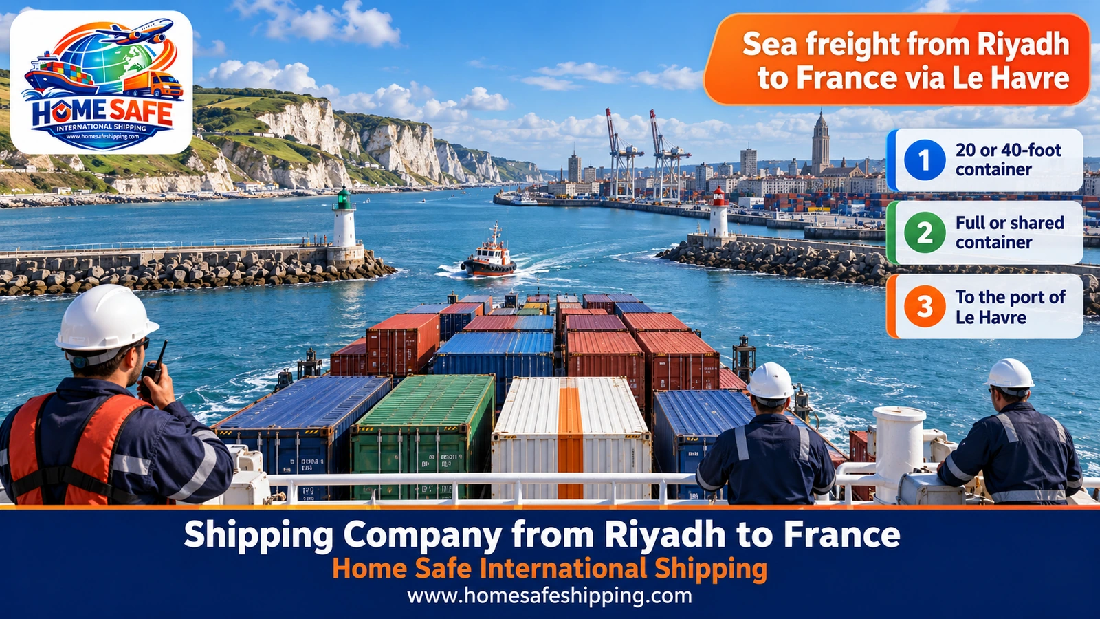 Sea freight from Riyadh to France via Le Havre