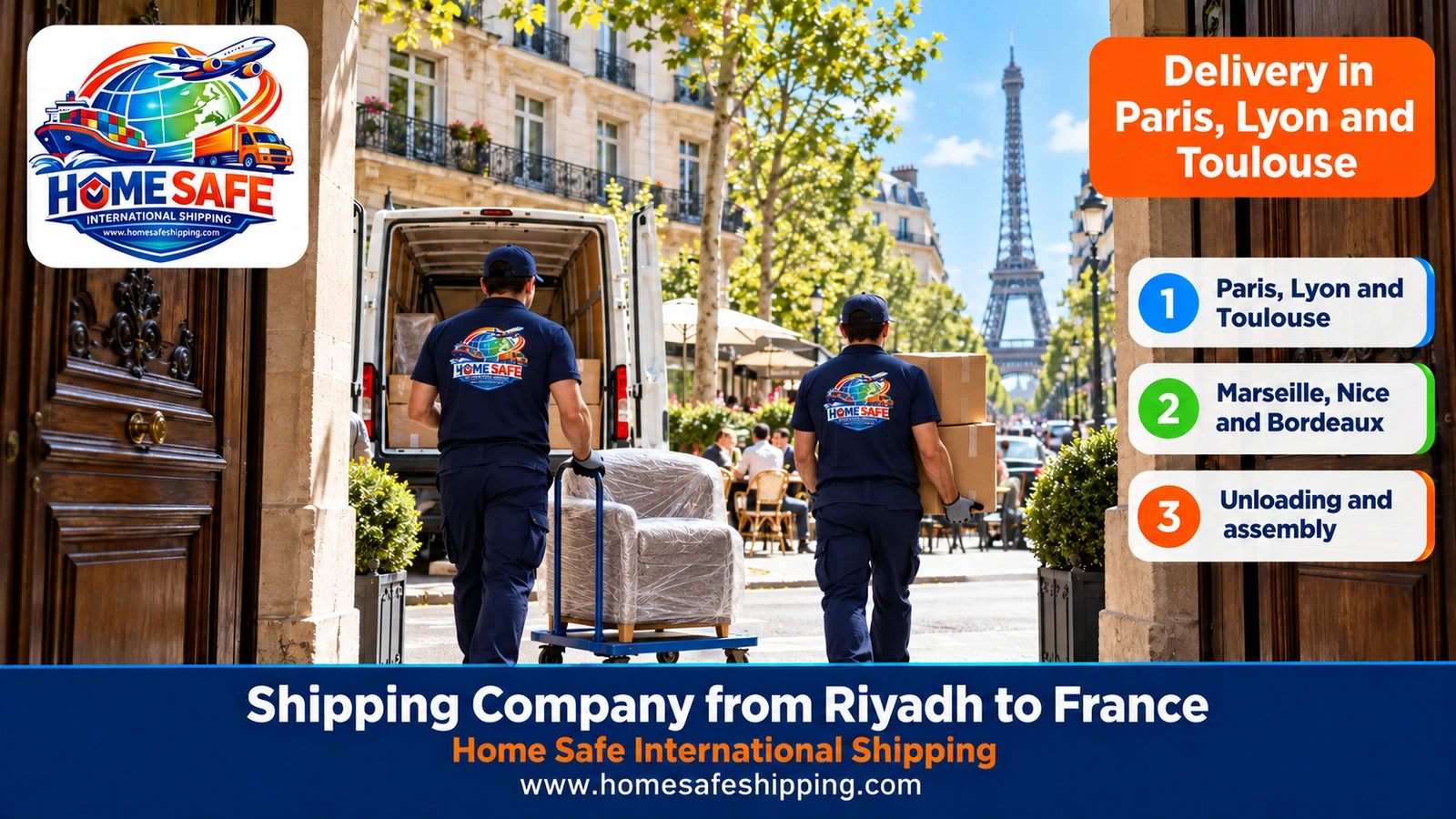 Delivery in Paris, Lyon and Toulouse