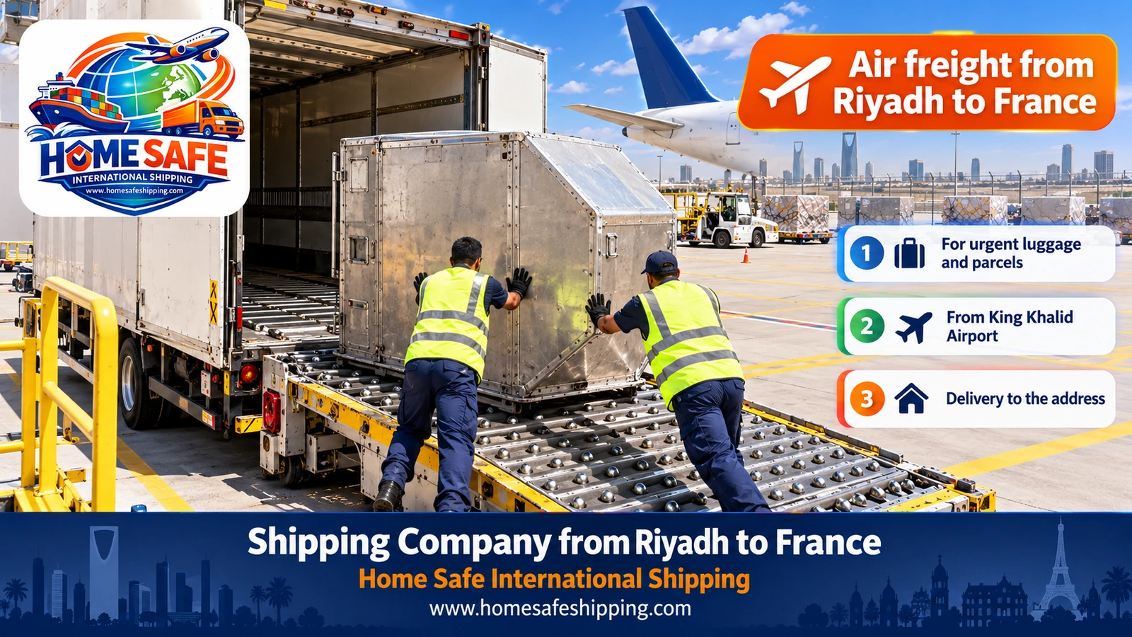 Air freight from Riyadh to France