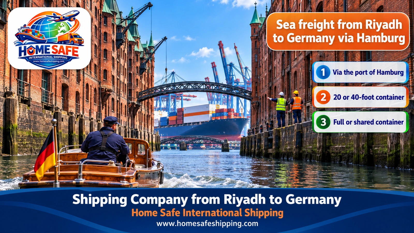 Sea freight from Riyadh to Germany via Hamburg